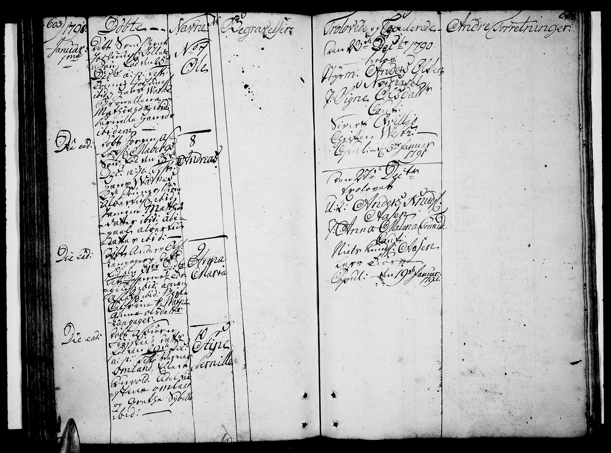 Lista sokneprestkontor, SAK/1111-0027/F/Fa/L0004: Parish register (official) no. A 4, 1768-1794, p. 603-604