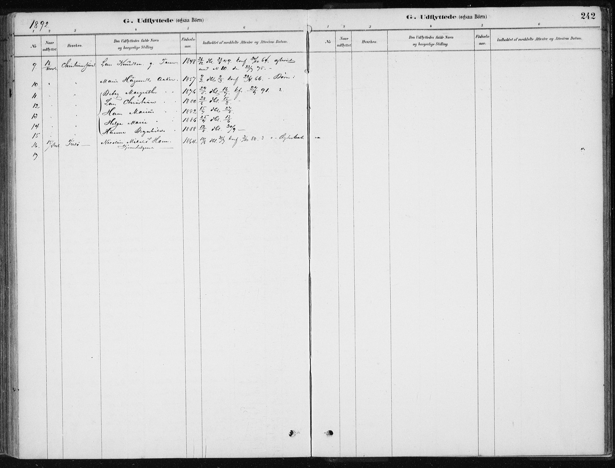 Ministerialprotokoller, klokkerbøker og fødselsregistre - Møre og Romsdal, AV/SAT-A-1454/586/L0987: Parish register (official) no. 586A13, 1879-1892, p. 242