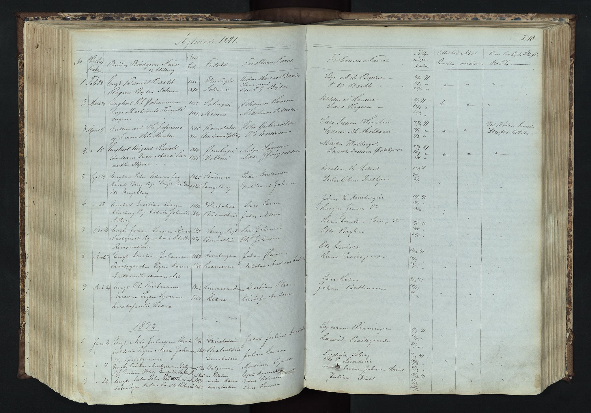 Romedal prestekontor, SAH/PREST-004/L/L0011: Parish register (copy) no. 11, 1867-1895, p. 270
