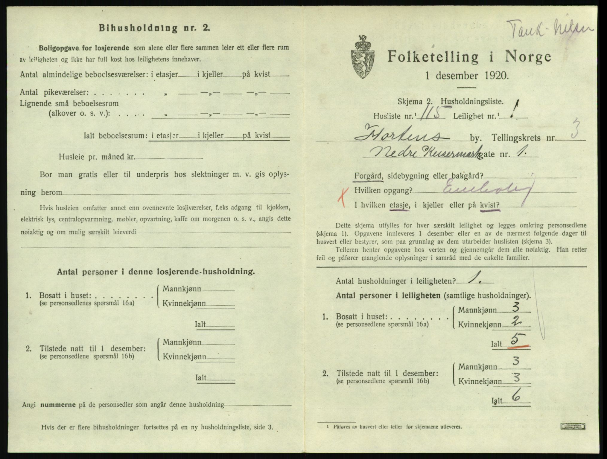 SAKO, 1920 census for Horten, 1920, p. 4519