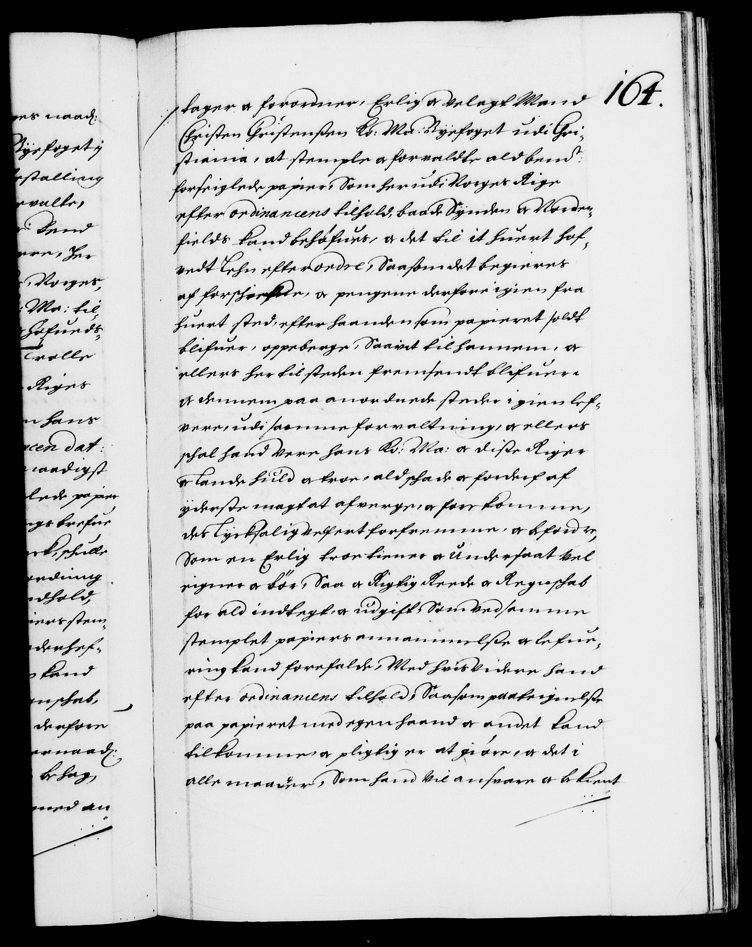 Danske Kanselli 1572-1799, RA/EA-3023/F/Fc/Fca/Fcaa/L0009: Norske registre (mikrofilm), 1657-1660, p. 164a