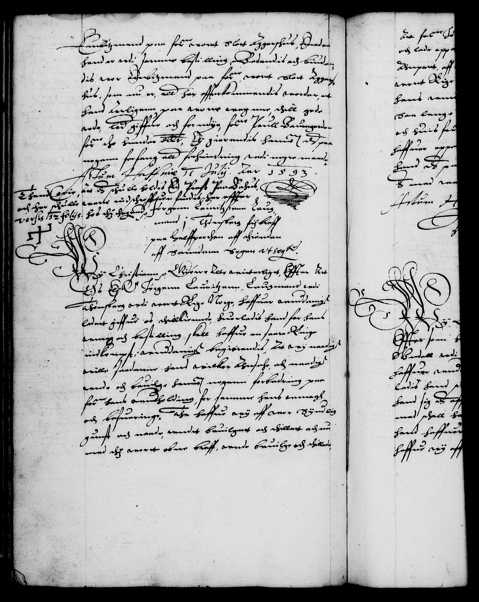 Danske Kanselli 1572-1799, AV/RA-EA-3023/F/Fc/Fca/Fcaa/L0002: Norske registre (mikrofilm), 1588-1596, p. 192b