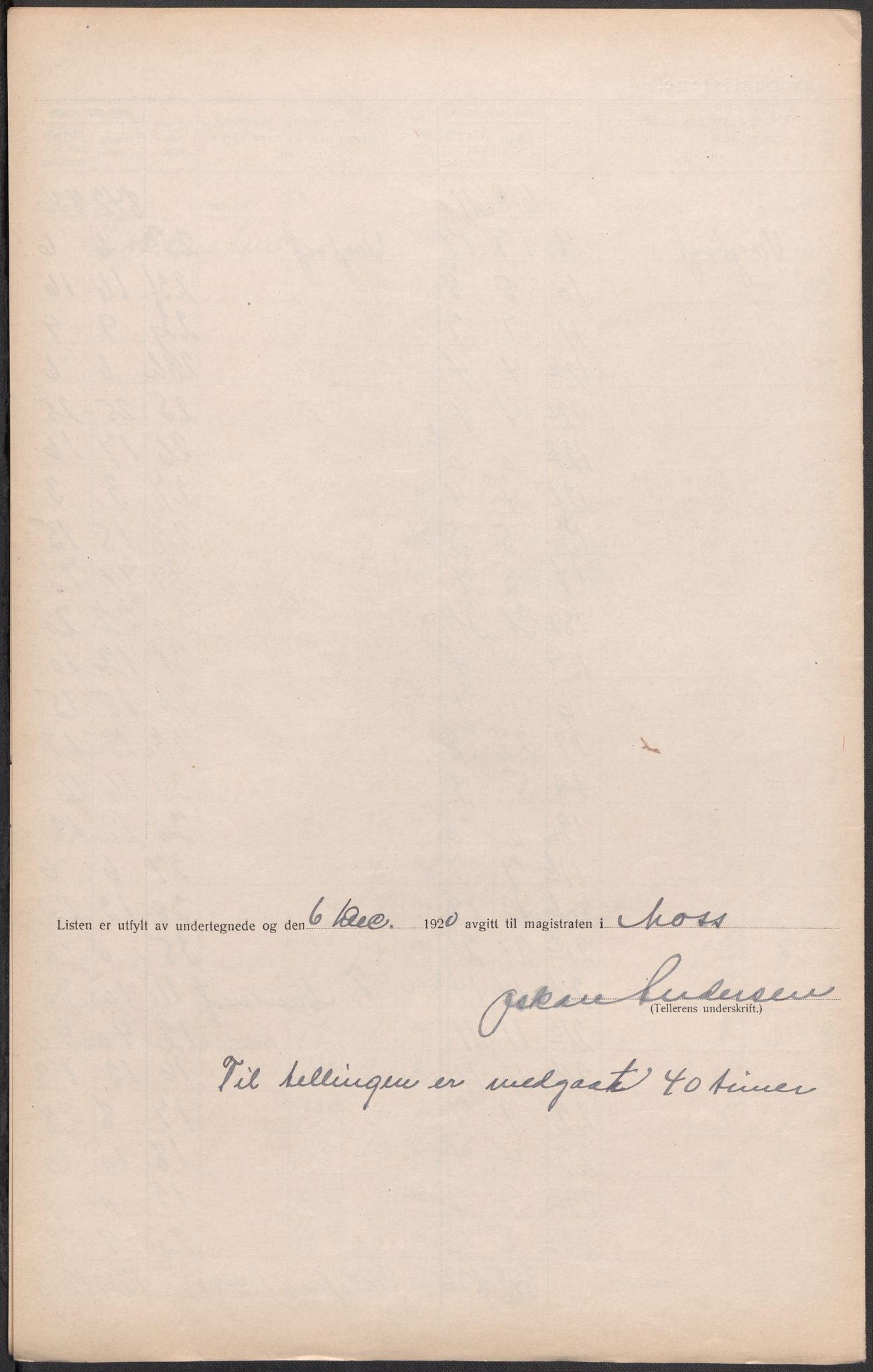 SAO, 1920 census for Moss, 1920, p. 12