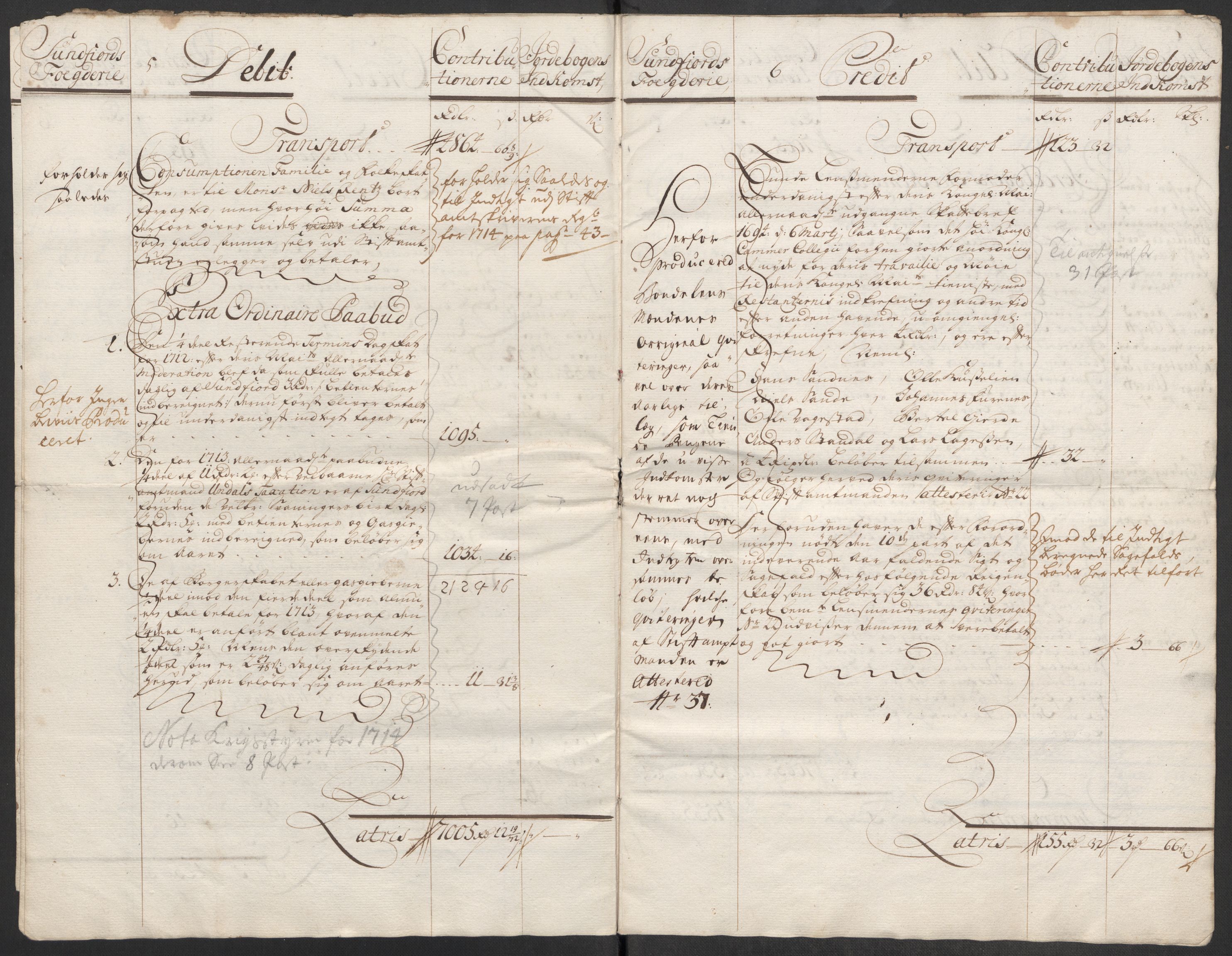 Rentekammeret inntil 1814, Reviderte regnskaper, Fogderegnskap, RA/EA-4092/R53/L3438: Fogderegnskap Sunn- og Nordfjord, 1714, p. 6