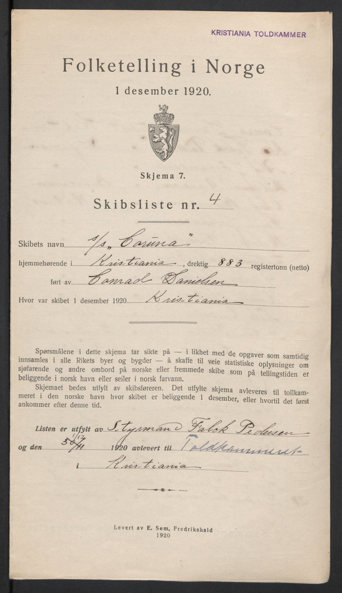 SAO, 1920 census for Kristiania, 1920, p. 660163