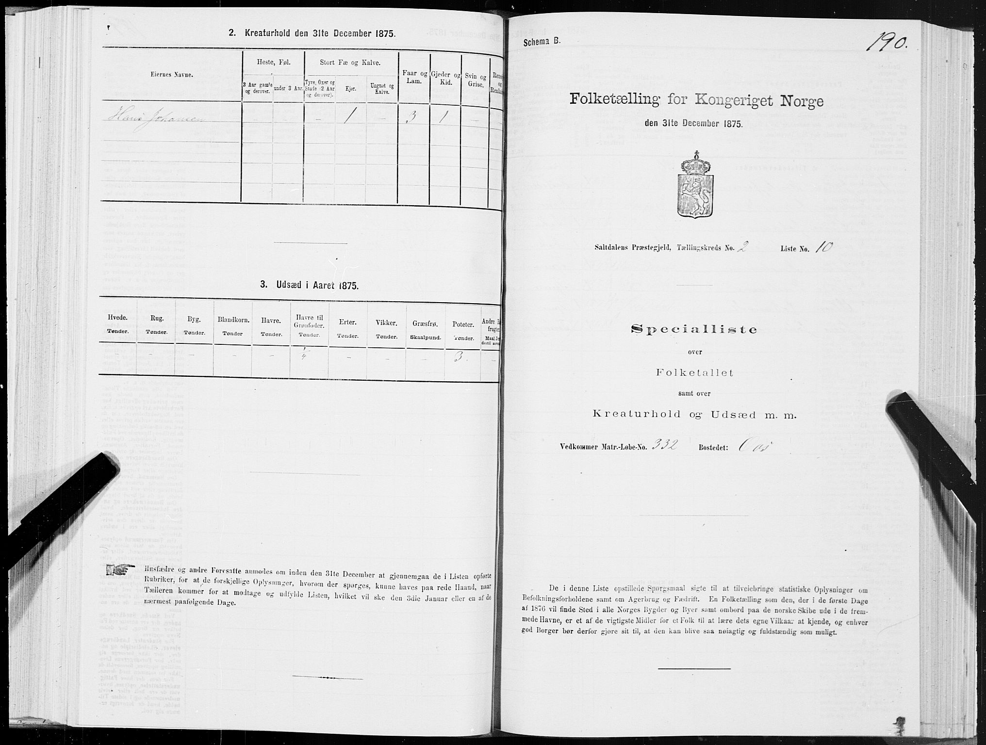 SAT, 1875 census for 1840P Saltdal, 1875, p. 1190