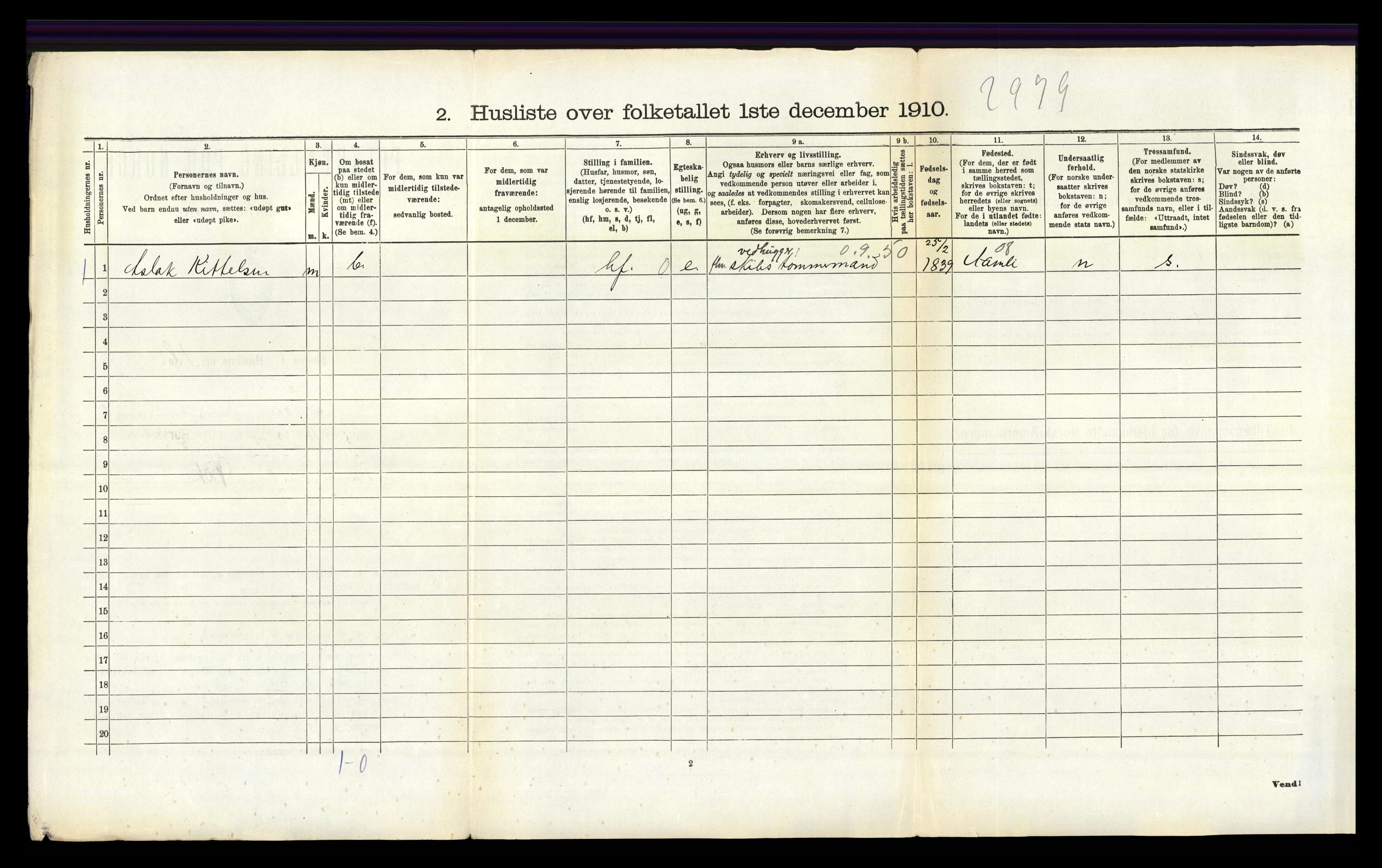 RA, 1910 census for Fjære, 1910, p. 636