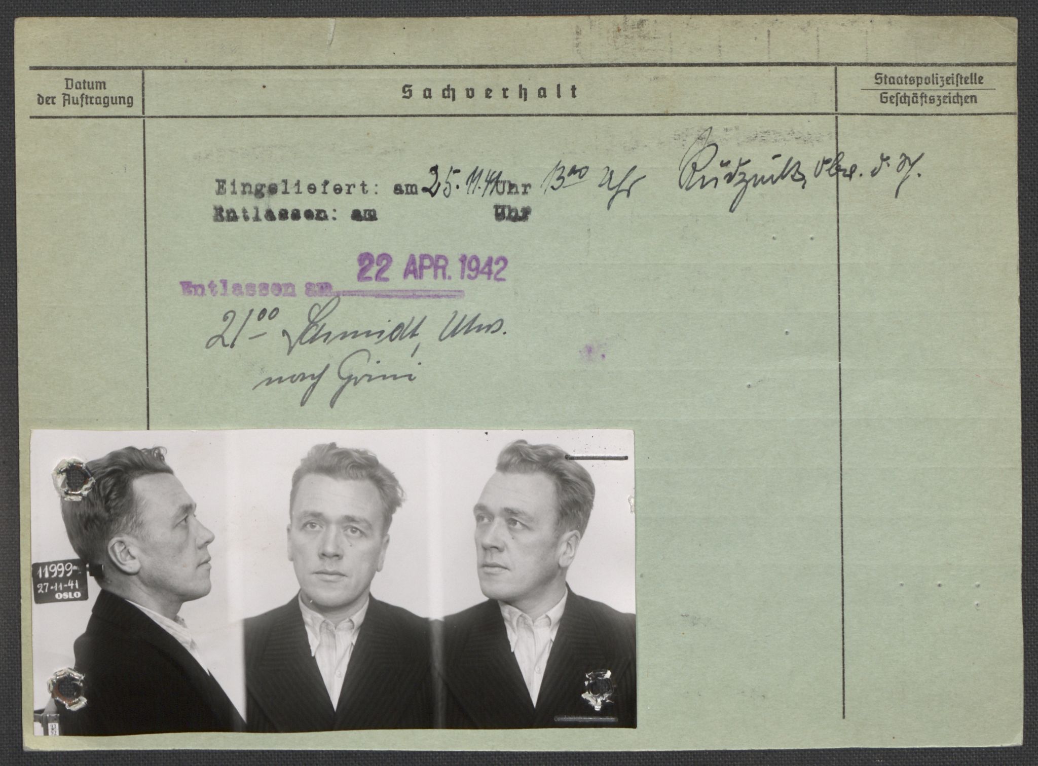 Befehlshaber der Sicherheitspolizei und des SD, AV/RA-RAFA-5969/E/Ea/Eaa/L0004: Register over norske fanger i Møllergata 19: Hal-Hæ, 1940-1945, p. 1154