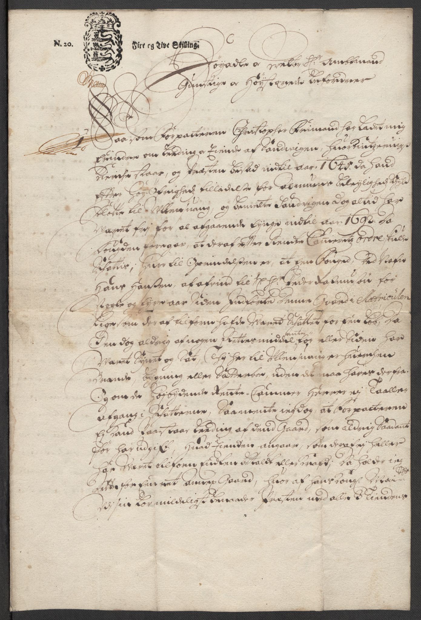 Riksarkivets diplomsamling, RA/EA-5965/F15/L0037: Prestearkiv - Hordaland, 1577-1733, p. 109