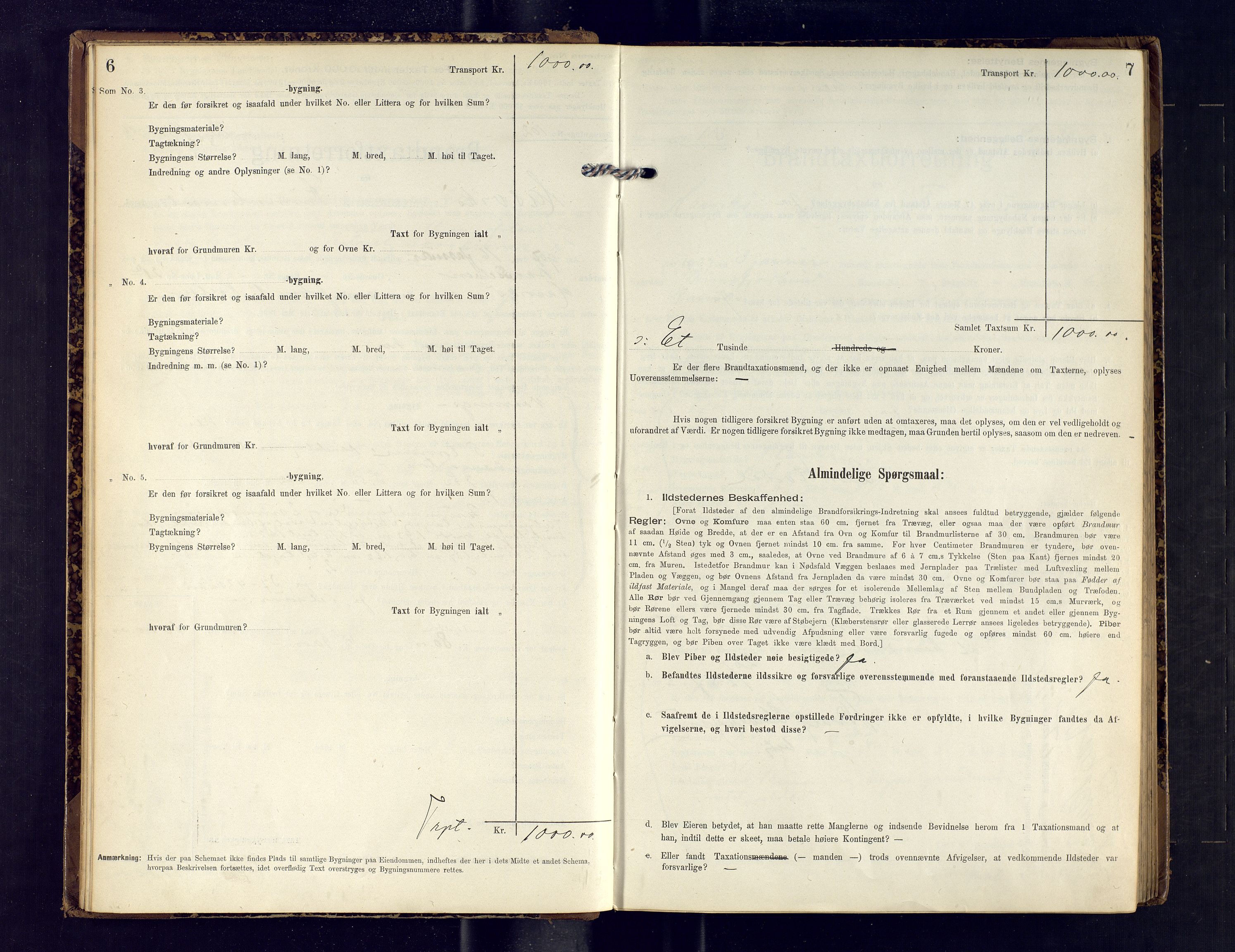 Hasvik lensmannskontor, AV/SATØ-SATO-164/Fob/L0003: Branntakstprotokoll, 1906-1910, p. 6-7