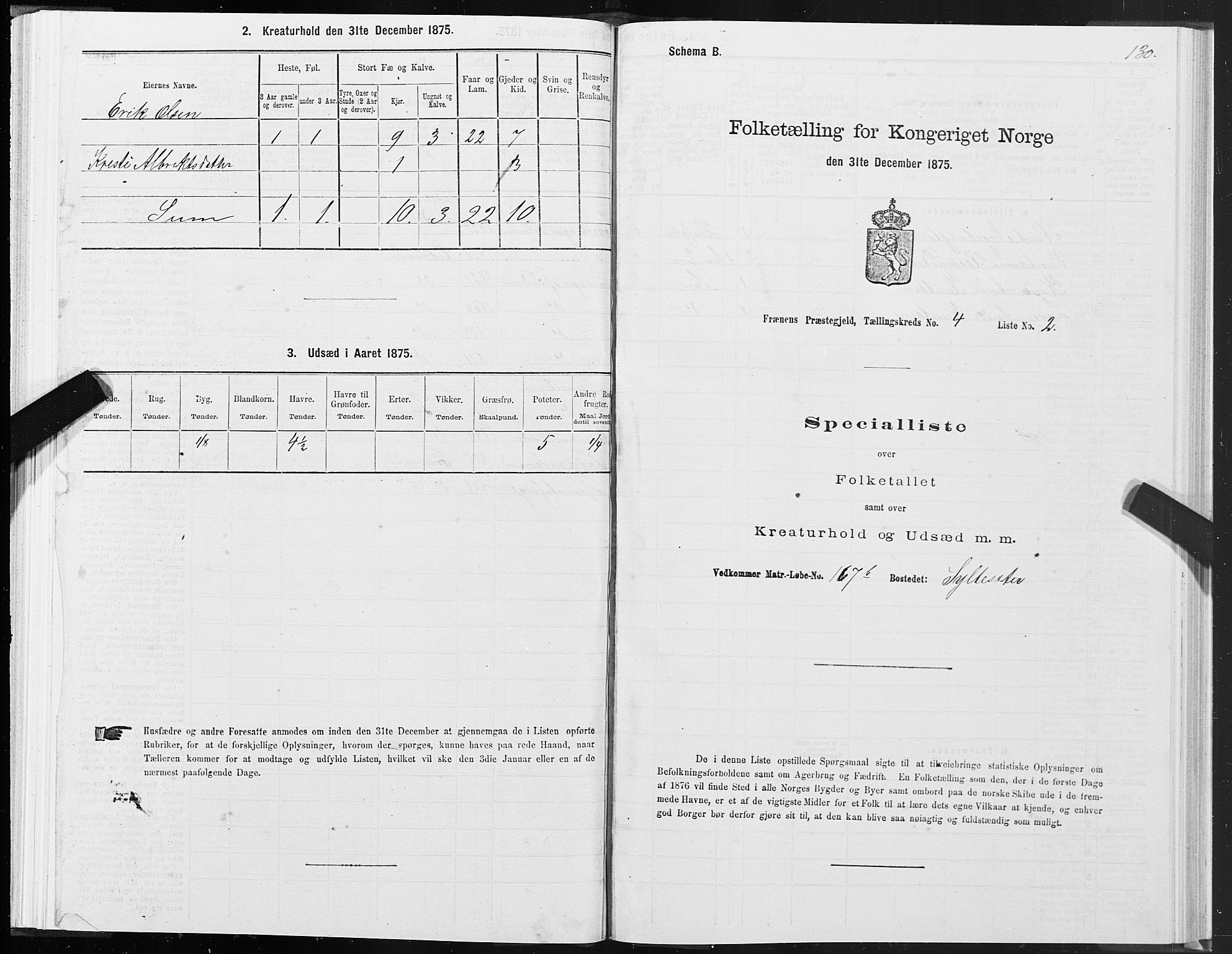 SAT, 1875 census for 1548P Fræna, 1875, p. 2130