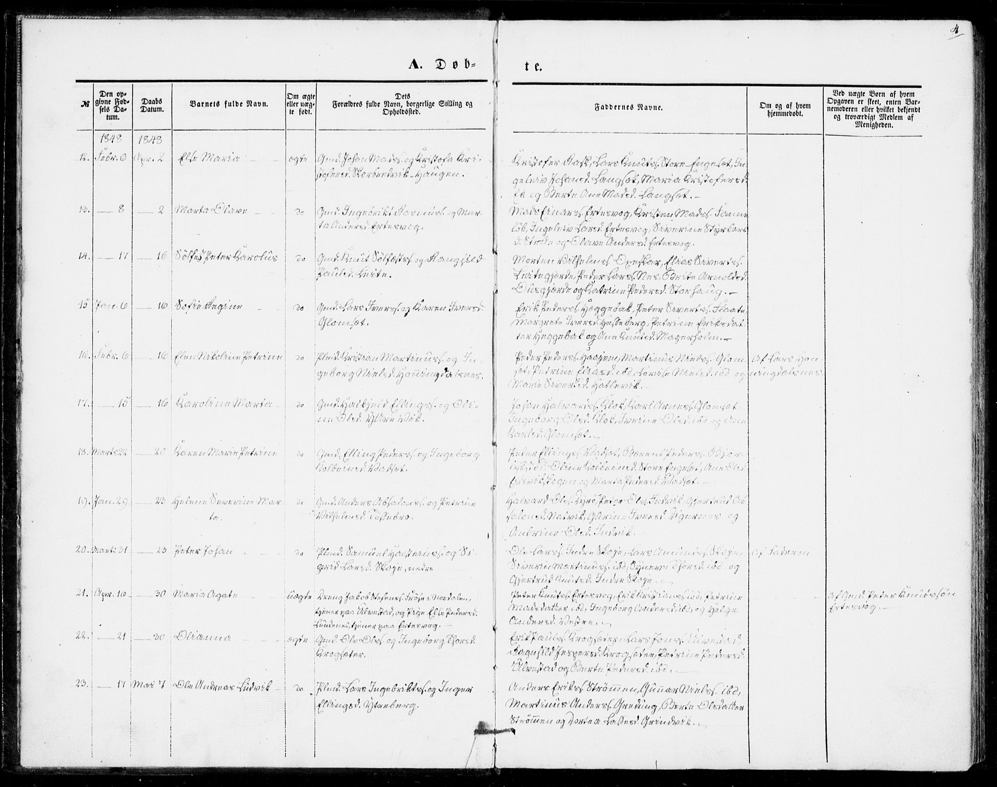 Ministerialprotokoller, klokkerbøker og fødselsregistre - Møre og Romsdal, SAT/A-1454/524/L0353: Parish register (official) no. 524A05, 1848-1856, p. 4