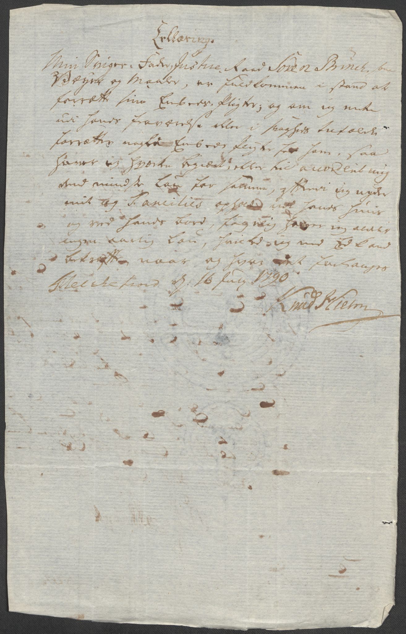 Rentekammeret inntil 1814, Reviderte regnskaper, Mindre regnskaper, AV/RA-EA-4068/Rf/Rfe/L0021: Larvik grevskap, Lista fogderi, 1789, p. 228