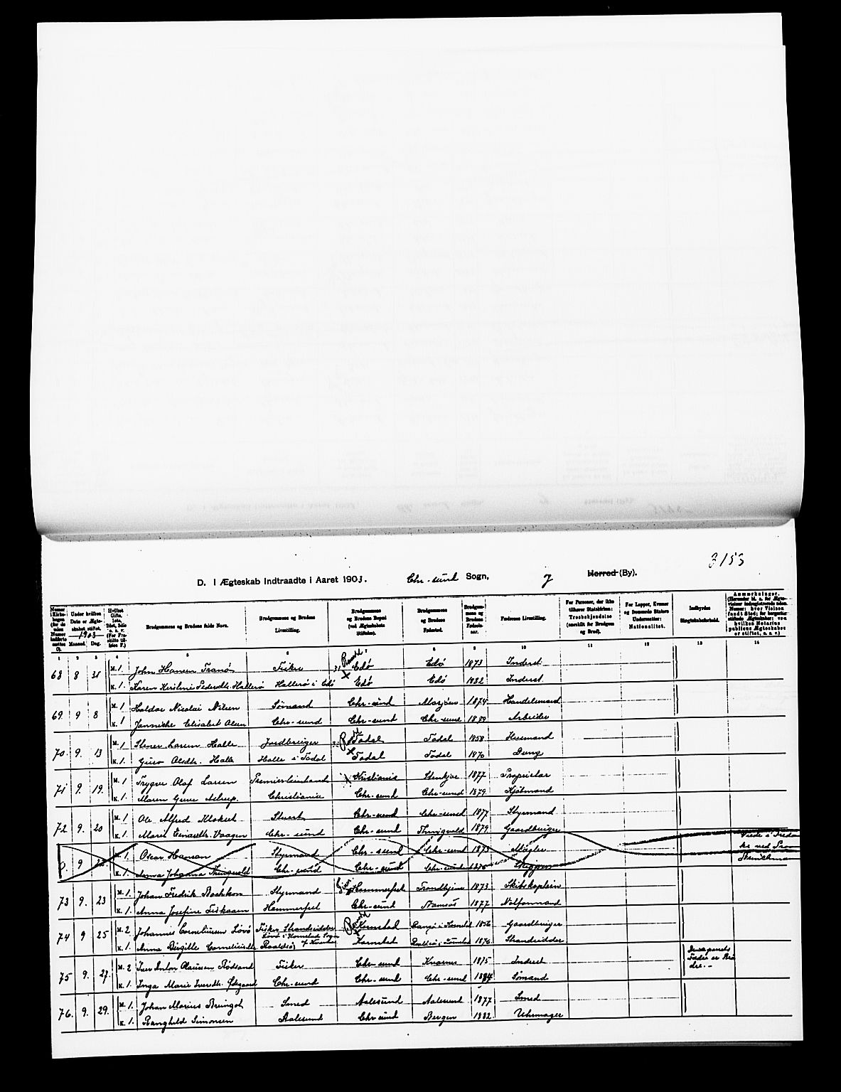 Ministerialprotokoller, klokkerbøker og fødselsregistre - Møre og Romsdal, AV/SAT-A-1454/572/L0859: Parish register (official) no. 572D03, 1903-1916