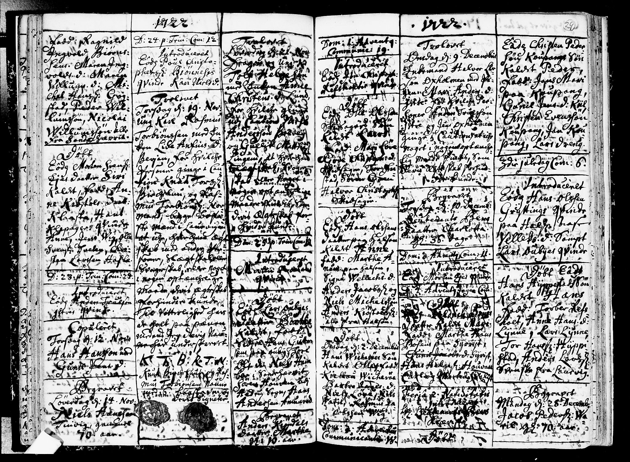 Tjølling kirkebøker, AV/SAKO-A-60/F/Fa/L0002: Parish register (official) no. 2, 1716-1734, p. 29