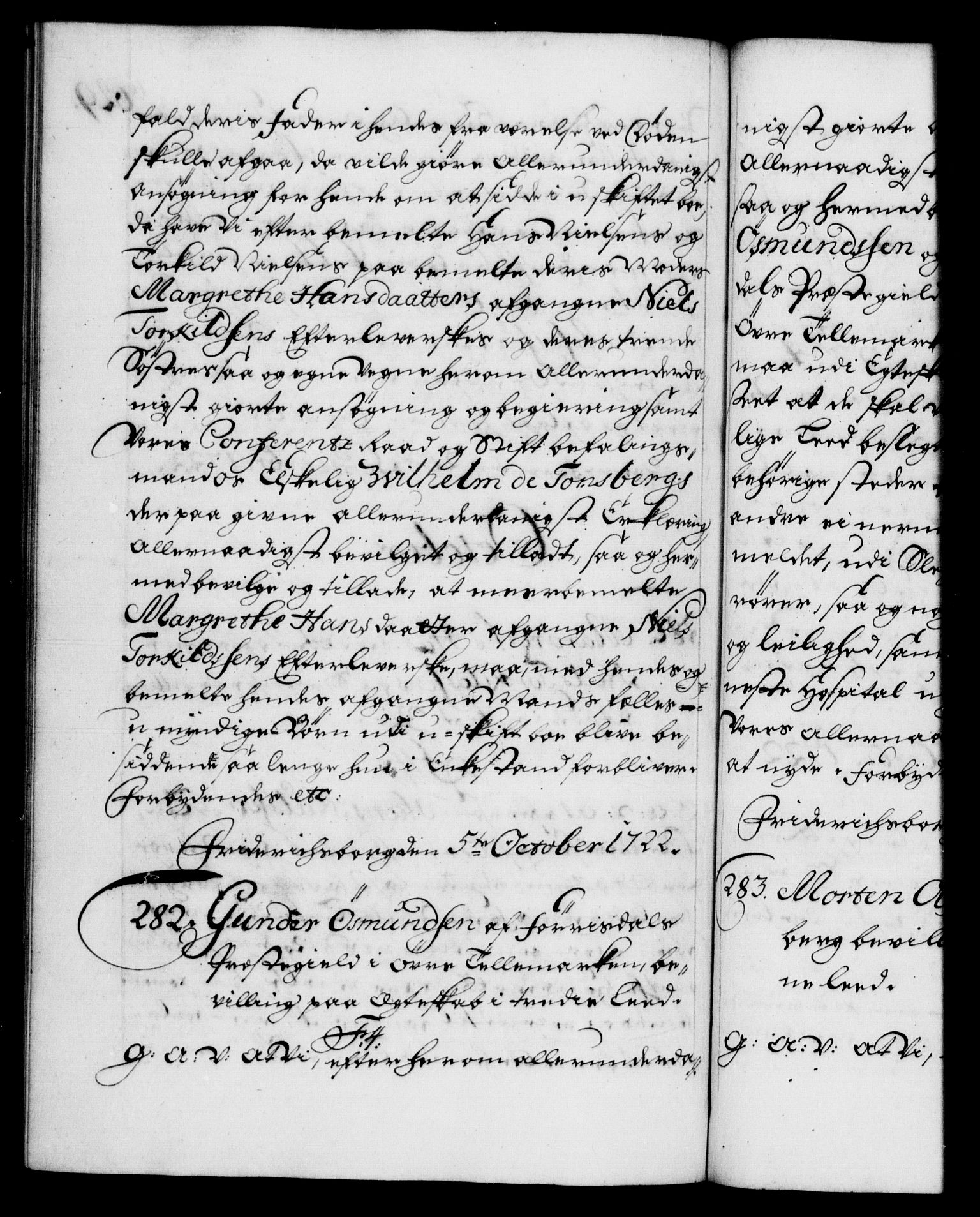 Danske Kanselli 1572-1799, RA/EA-3023/F/Fc/Fca/Fcaa/L0023: Norske registre, 1720-1722, p. 629b