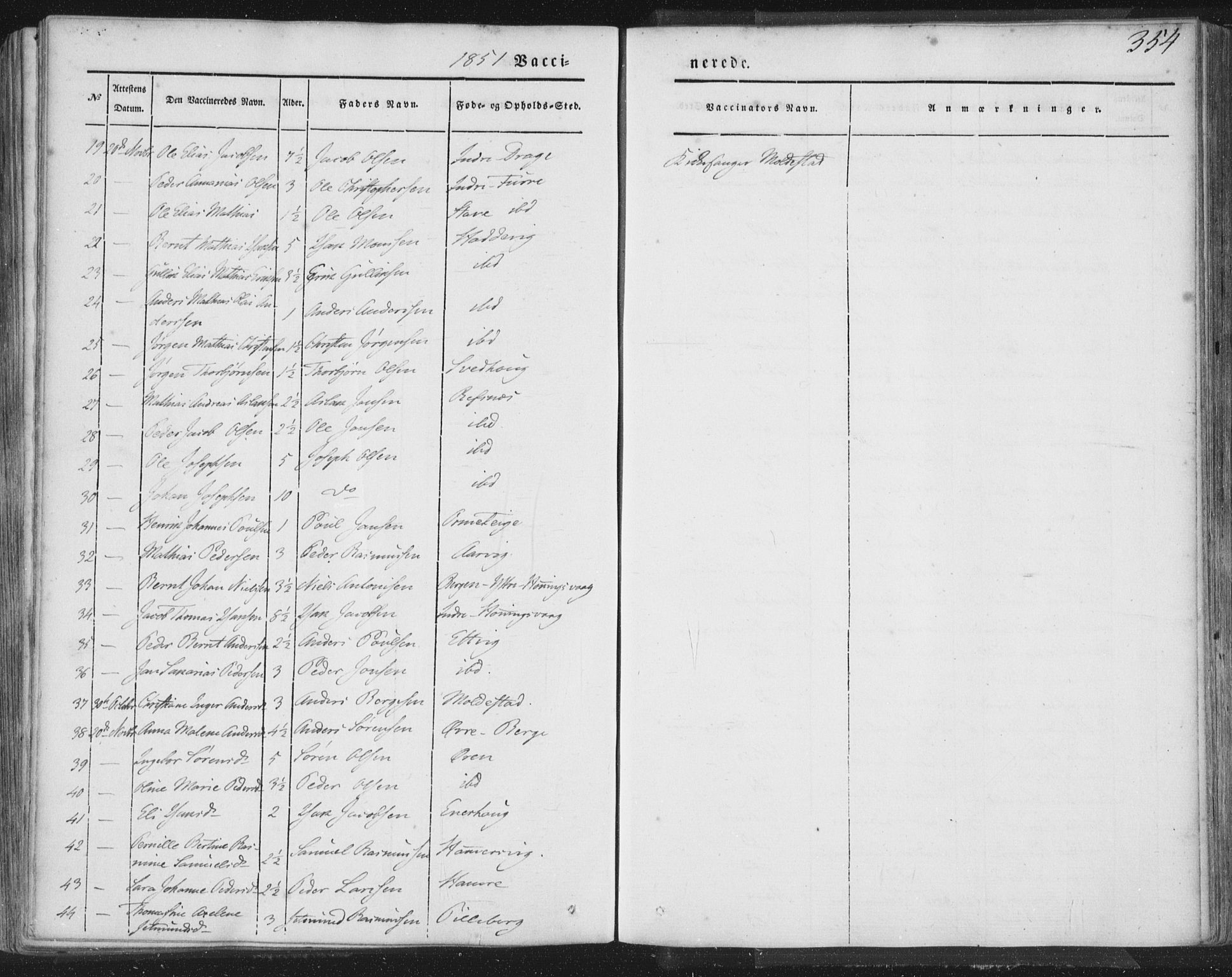 Selje sokneprestembete, AV/SAB-A-99938/H/Ha/Haa/Haaa: Parish register (official) no. A 10, 1844-1858, p. 354