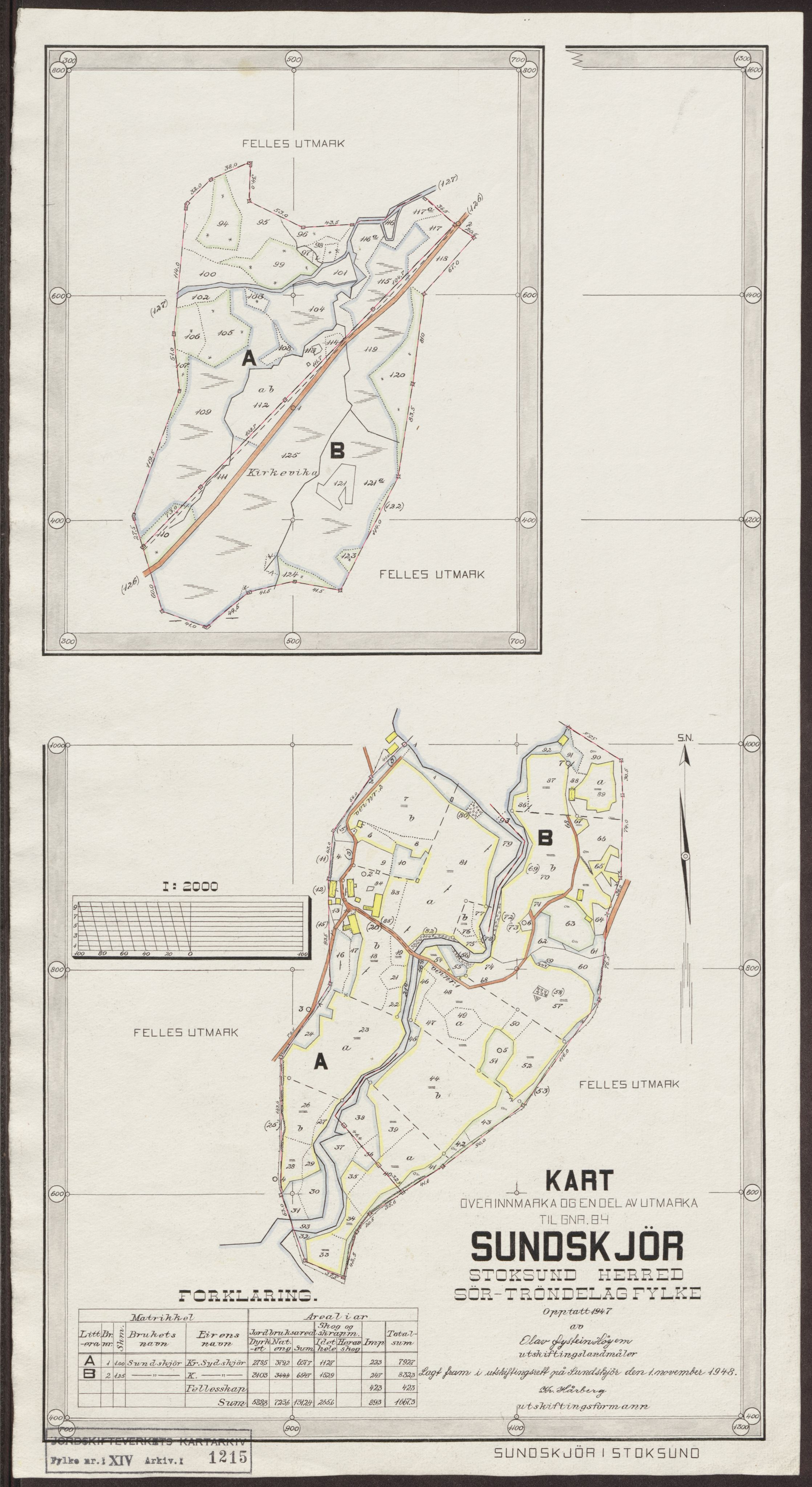 Jordskifteverkets kartarkiv, RA/S-3929/T, 1859-1988, p. 1905