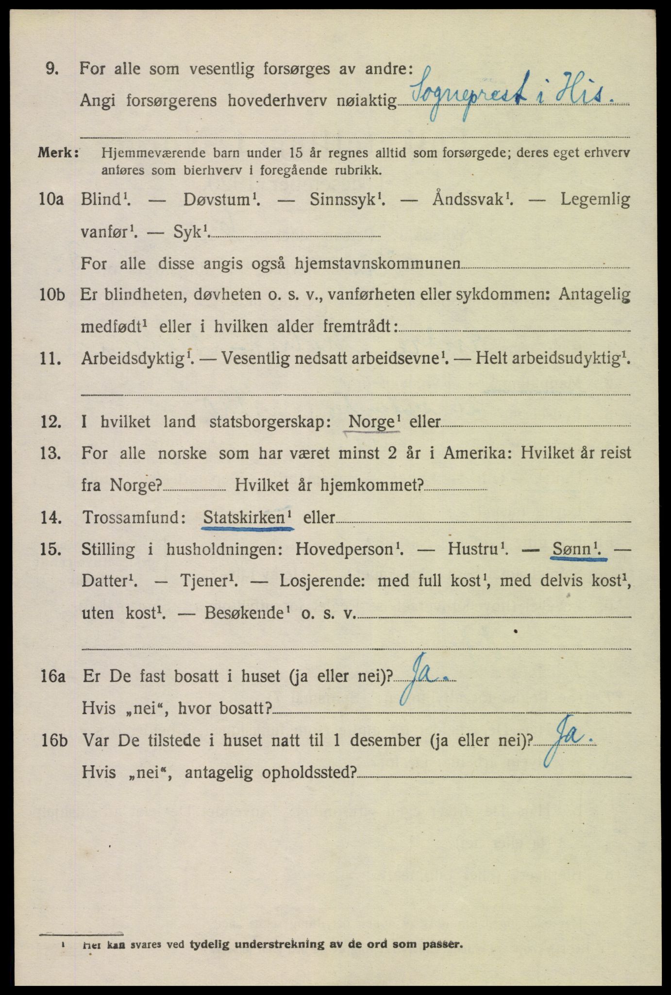 SAK, 1920 census for Hisøy, 1920, p. 5315