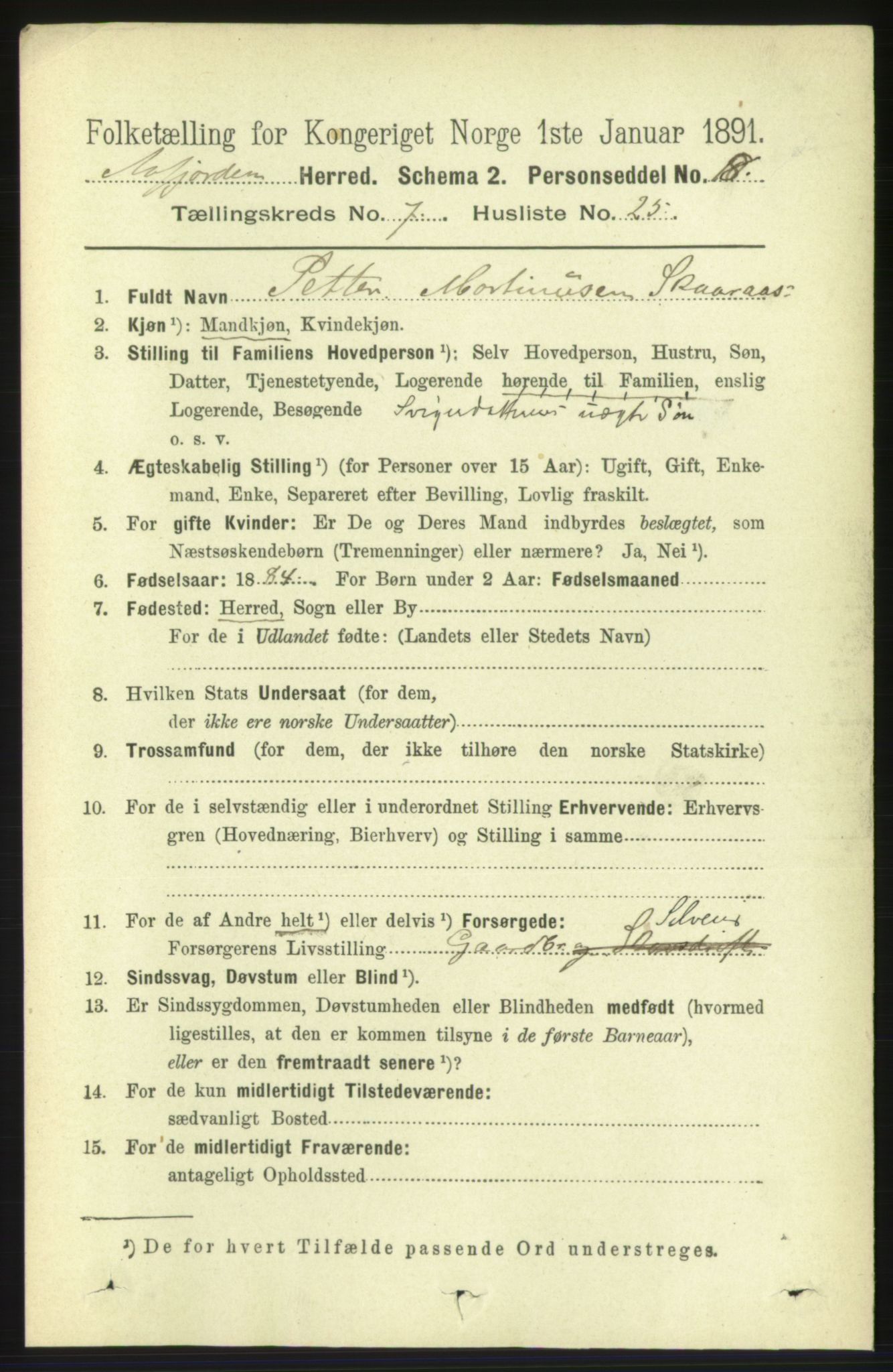 RA, 1891 census for 1630 Åfjord, 1891, p. 1918