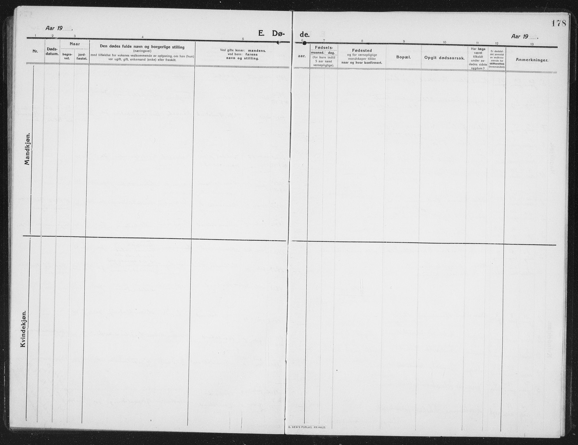 Ministerialprotokoller, klokkerbøker og fødselsregistre - Nord-Trøndelag, SAT/A-1458/742/L0413: Parish register (copy) no. 742C04, 1911-1938, p. 178