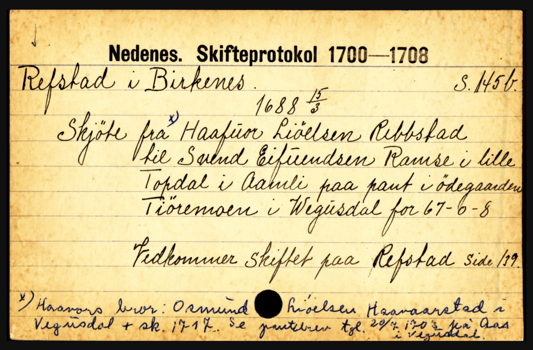 Nedenes sorenskriveri før 1824, AV/SAK-1221-0007/H, p. 23375