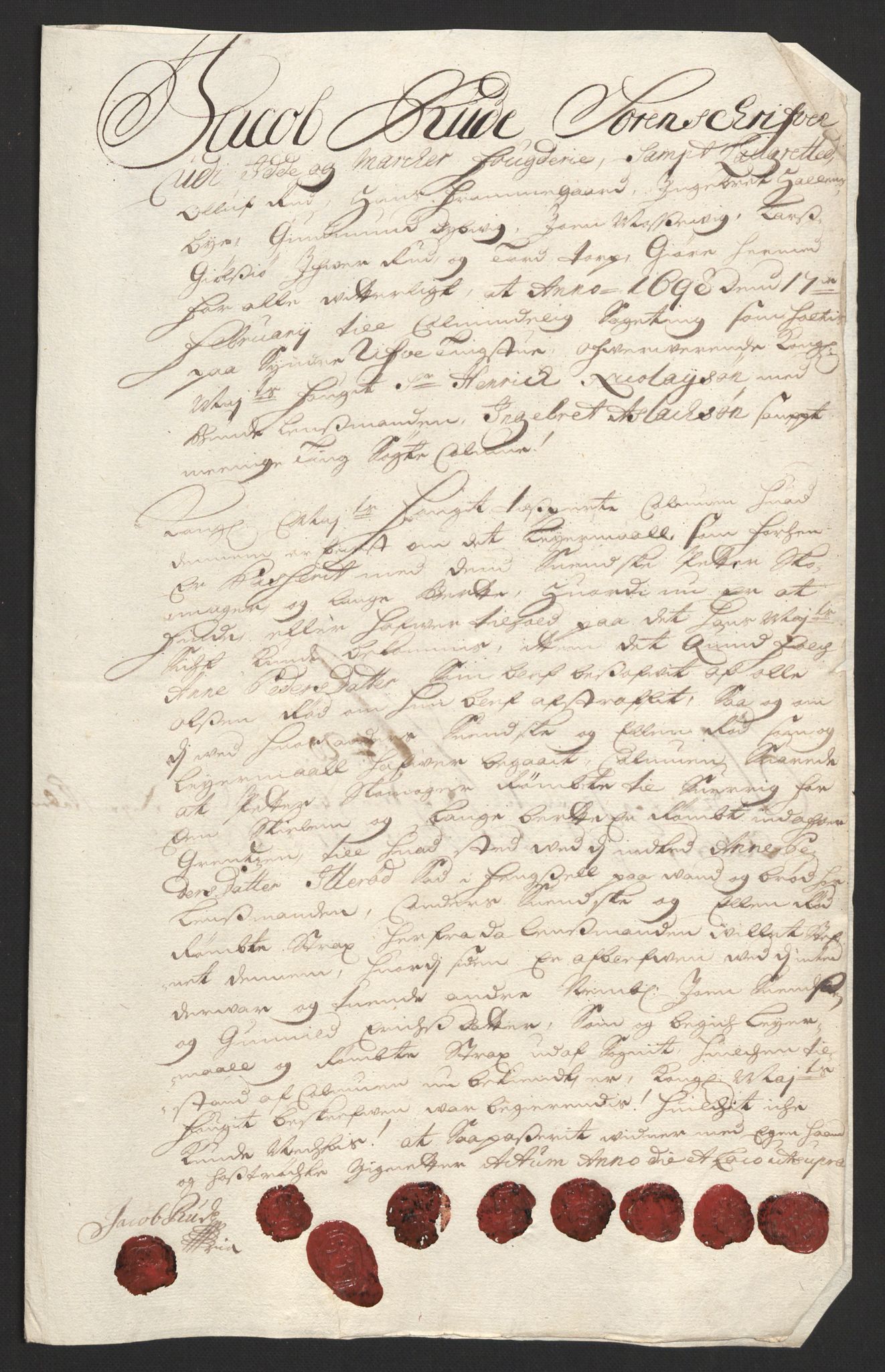 Rentekammeret inntil 1814, Reviderte regnskaper, Fogderegnskap, AV/RA-EA-4092/R01/L0013: Fogderegnskap Idd og Marker, 1696-1698, p. 47