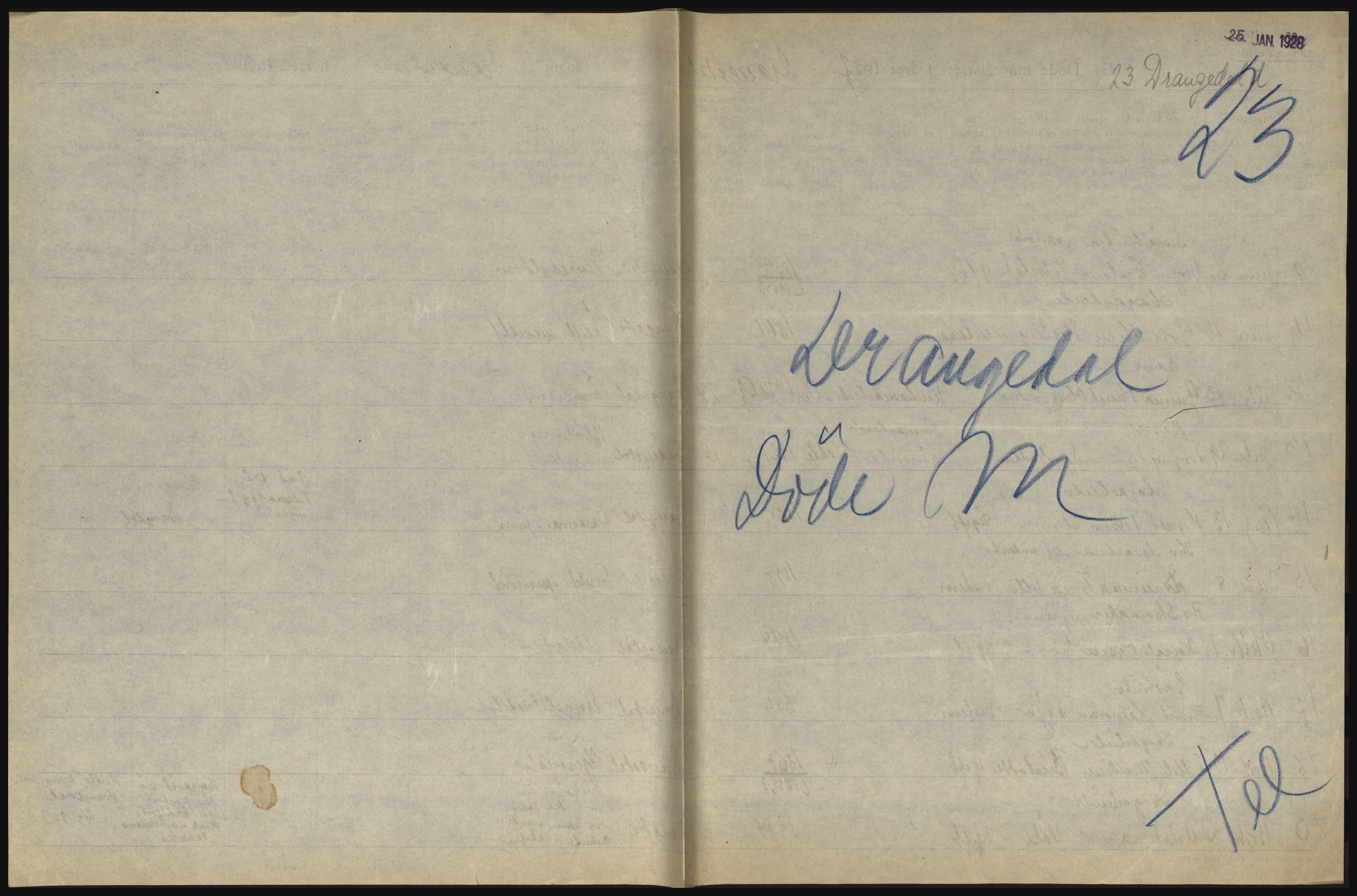 Statistisk sentralbyrå, Sosiodemografiske emner, Befolkning, AV/RA-S-2228/D/Df/Dfc/Dfcg/L0020: Telemark fylke: Gifte, døde. Bygder og byer., 1927, p. 297