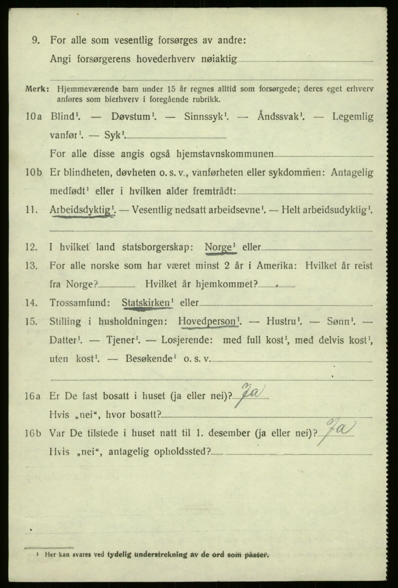 SAB, 1920 census for Naustdal, 1920, p. 3696