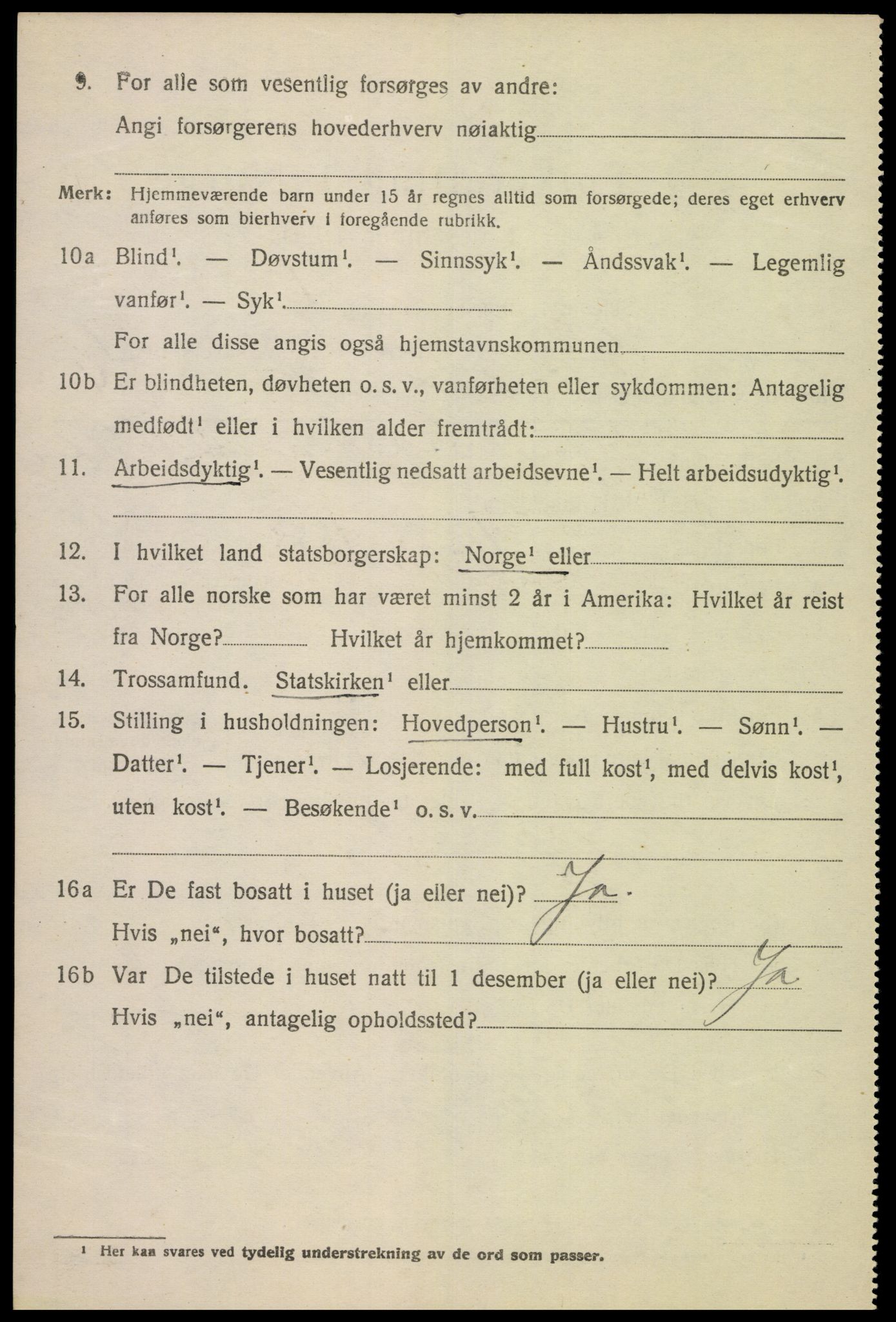 SAK, 1920 census for Lista, 1920, p. 9004