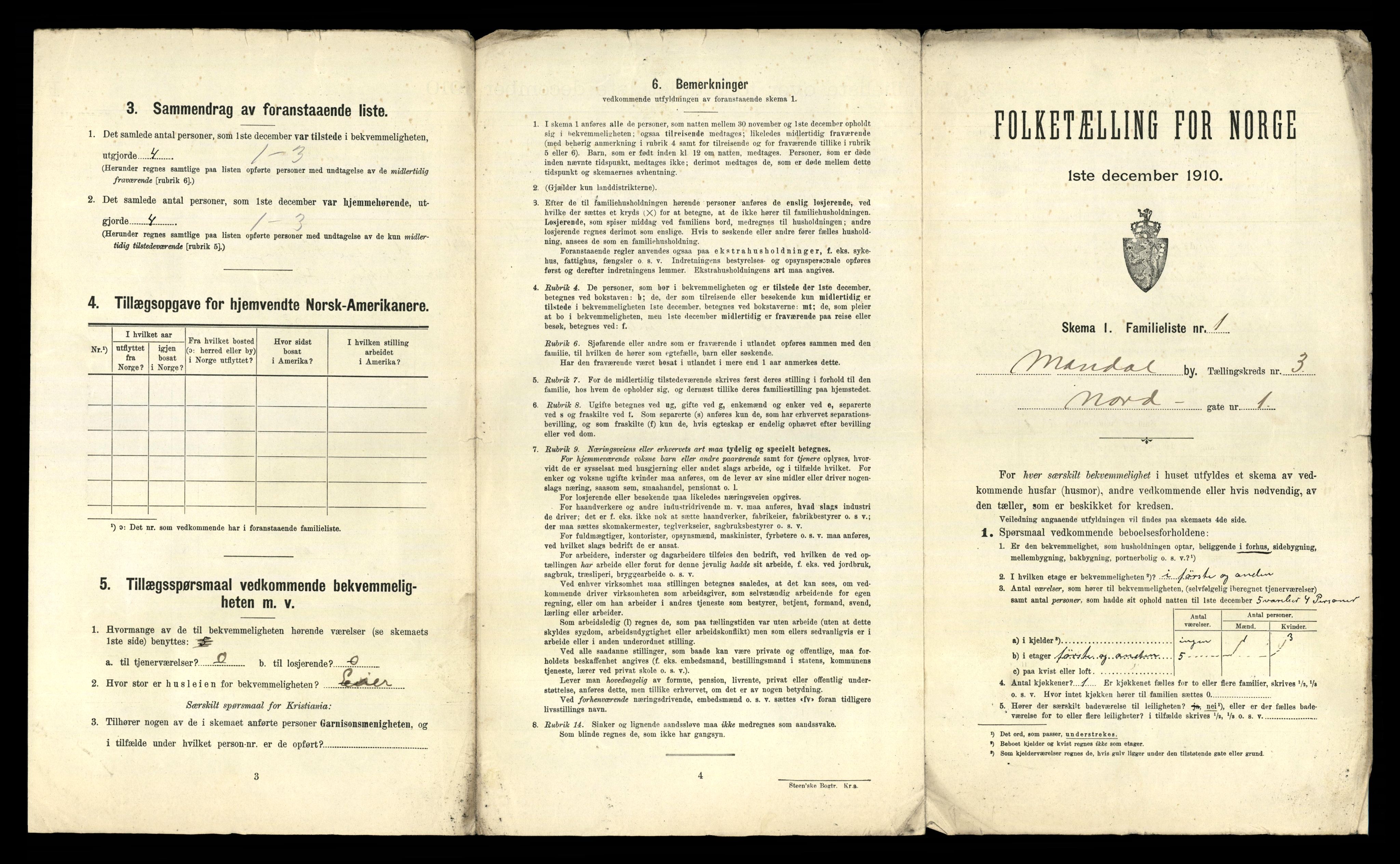 RA, 1910 census for Mandal, 1910, p. 1602