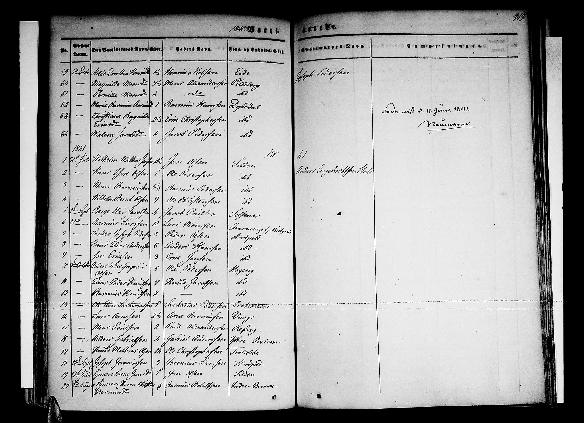 Selje sokneprestembete, AV/SAB-A-99938/H/Ha/Haa/Haaa: Parish register (official) no. A 9, 1829-1844, p. 313