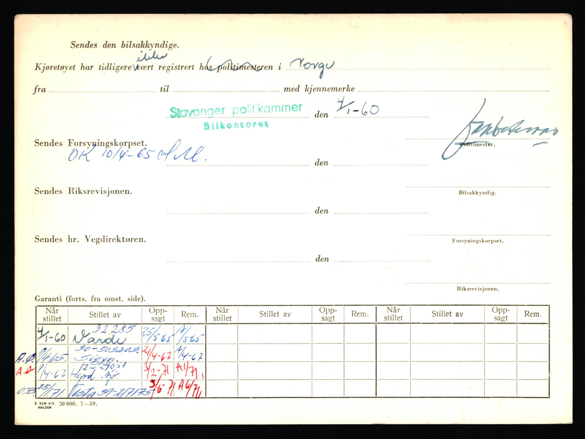 Stavanger trafikkstasjon, AV/SAST-A-101942/0/F/L0010: L-3350 - L-3699, 1930-1971, p. 1364