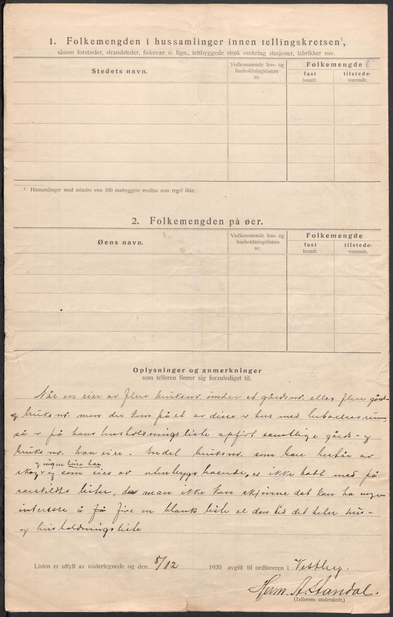 SAO, 1920 census for Vestby, 1920, p. 24