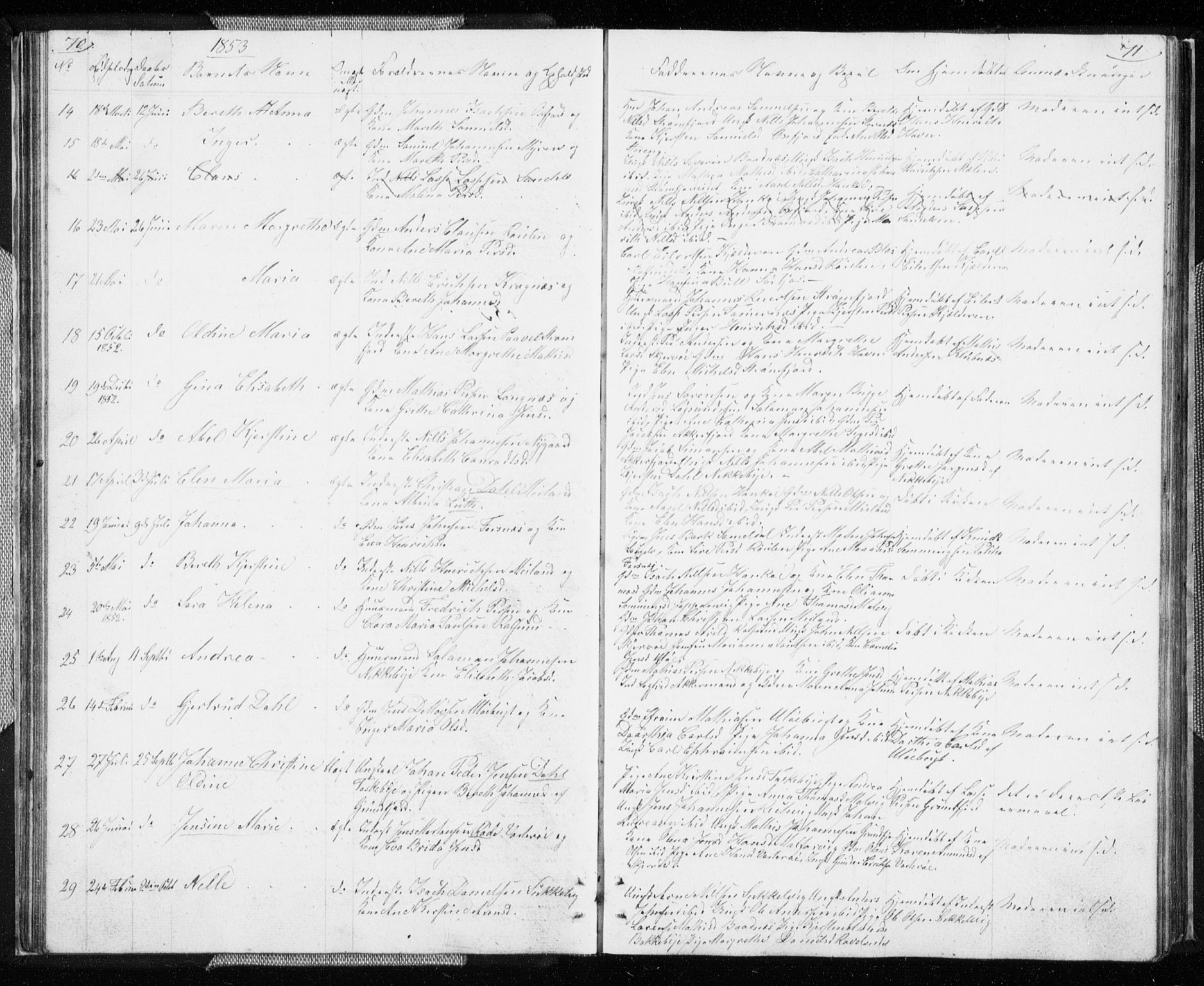 Skjervøy sokneprestkontor, SATØ/S-1300/H/Ha/Hab/L0003klokker: Parish register (copy) no. 3, 1849-1861, p. 71-72