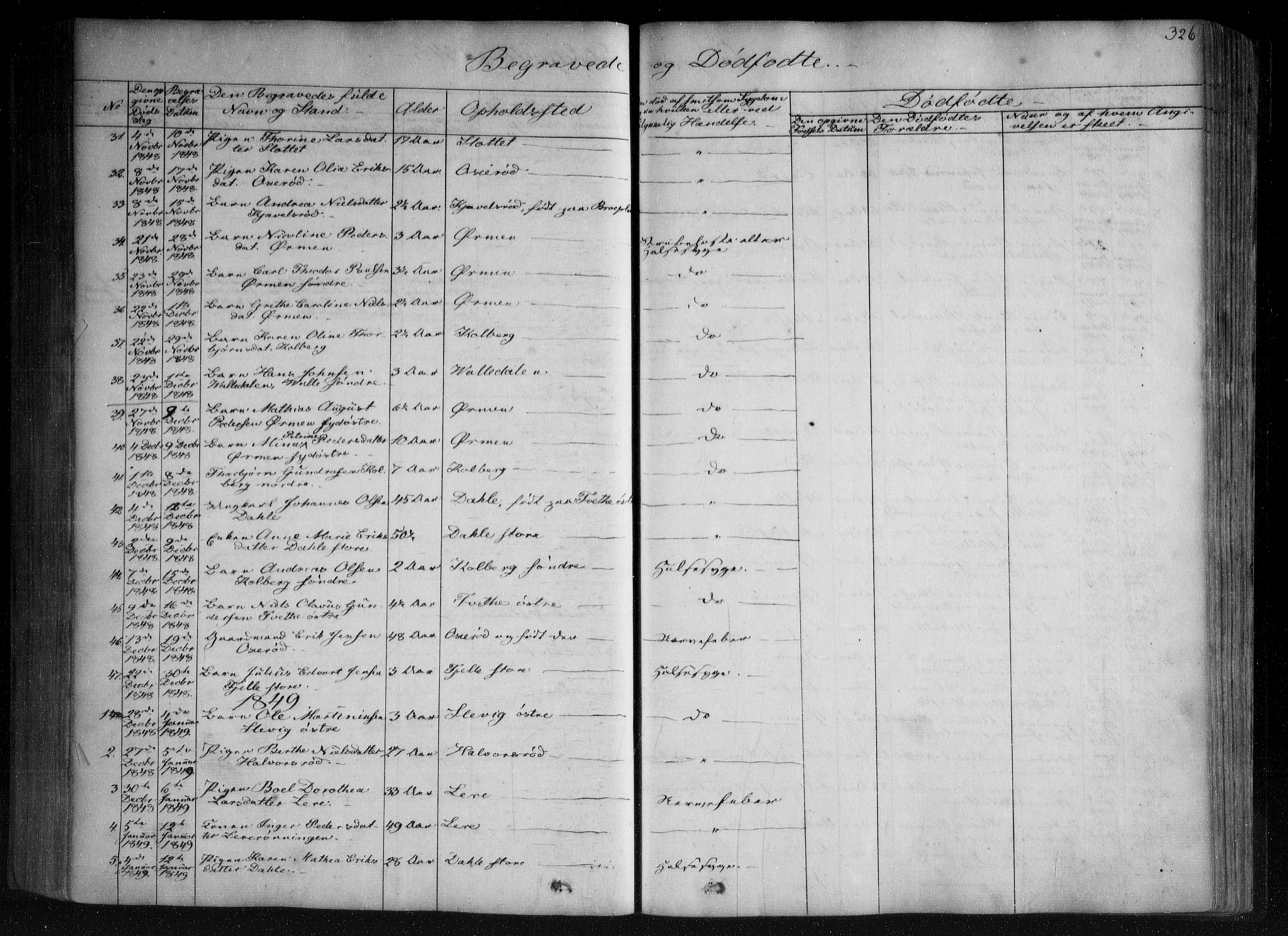 Onsøy prestekontor Kirkebøker, SAO/A-10914/F/Fa/L0003: Parish register (official) no. I 3, 1841-1860, p. 326