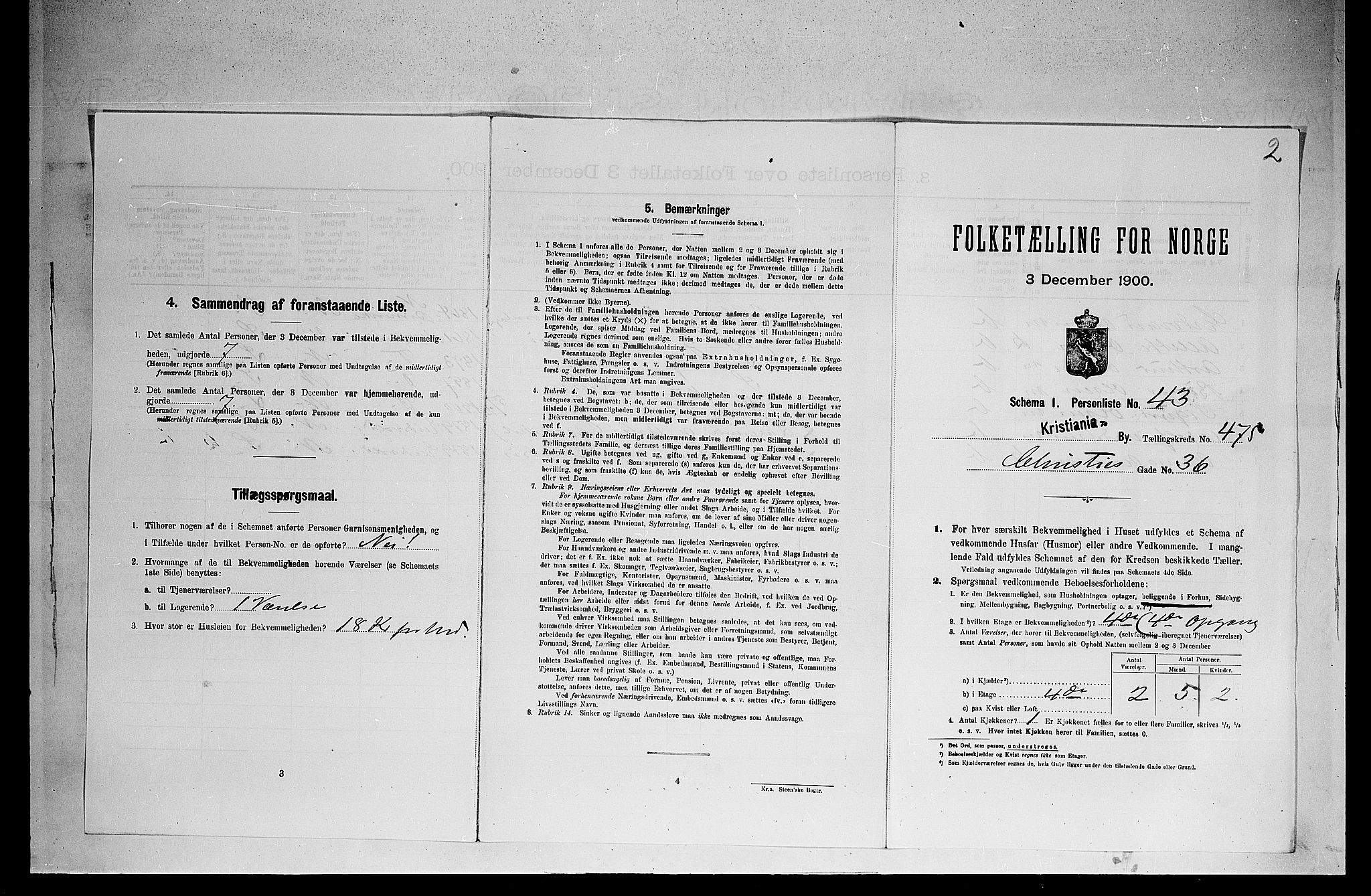 SAO, 1900 census for Kristiania, 1900, p. 13171