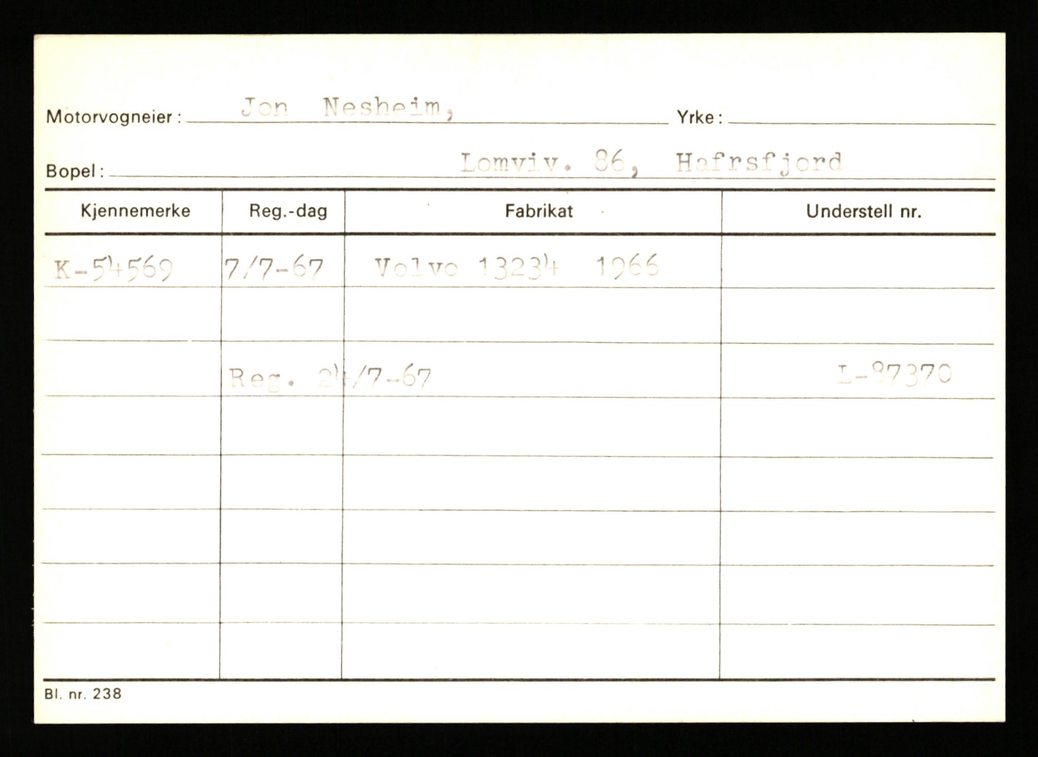 Stavanger trafikkstasjon, SAST/A-101942/0/G/L0007: Registreringsnummer: 49019 - 67460, 1930-1971, p. 1431