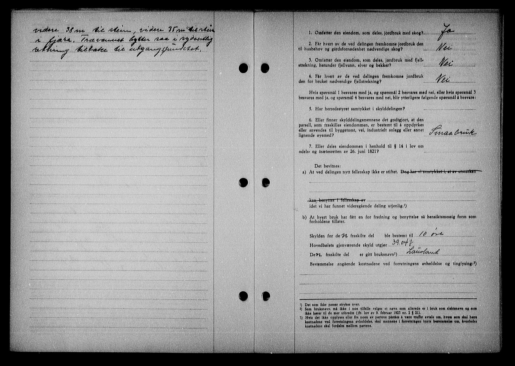 Nedenes sorenskriveri, AV/SAK-1221-0006/G/Gb/Gba/L0049: Mortgage book no. A-III, 1941-1942, Diary no: : 1065/1942