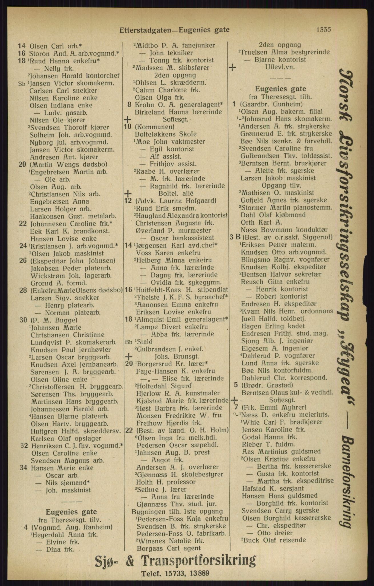 Kristiania/Oslo adressebok, PUBL/-, 1916, p. 1335