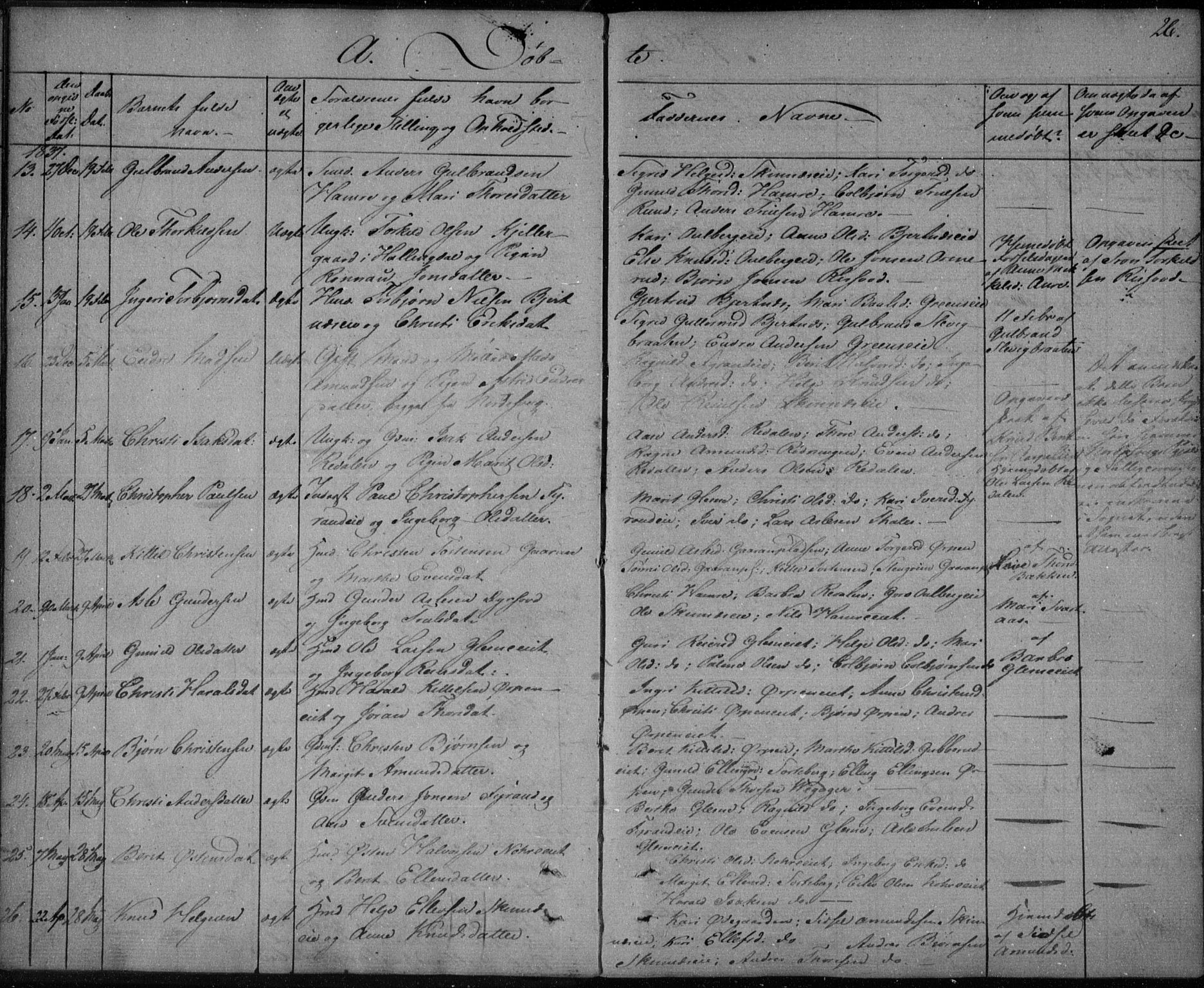 Krødsherad kirkebøker, AV/SAKO-A-19/F/Fa/L0002: Parish register (official) no. 2, 1829-1851, p. 26