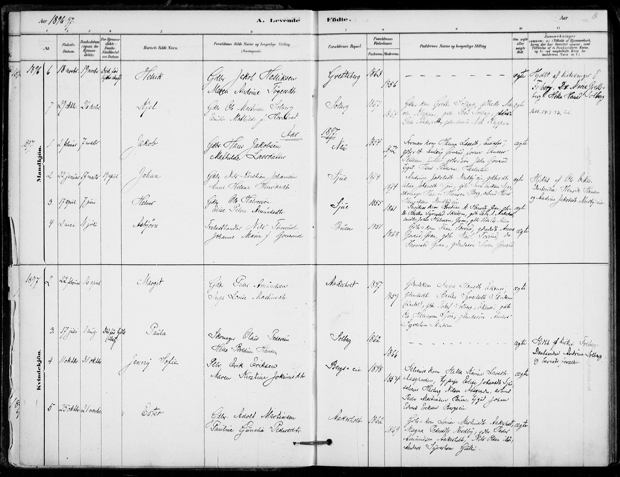 Hof kirkebøker, AV/SAKO-A-64/F/Fb/L0001: Parish register (official) no. II 1, 1878-1907, p. 18