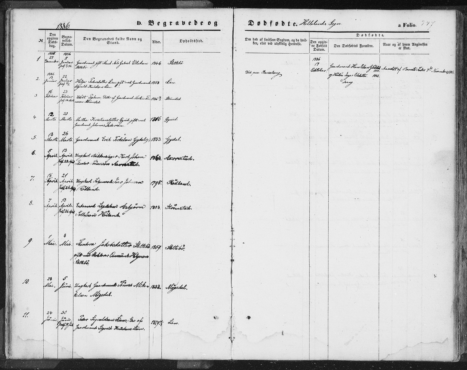 Helleland sokneprestkontor, AV/SAST-A-101810: Parish register (official) no. A 7.2, 1863-1886, p. 347