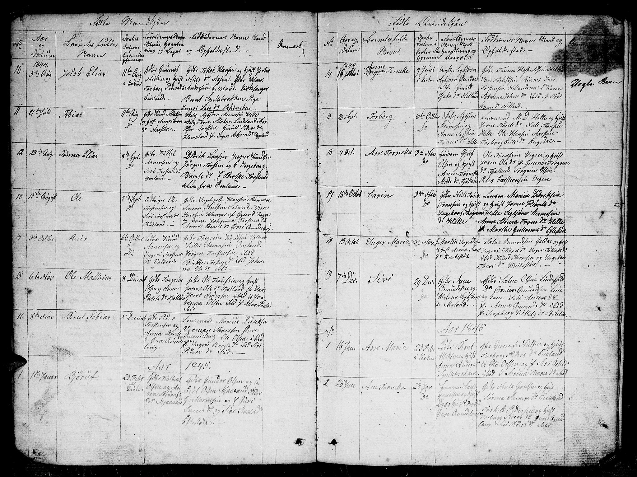 Fjotland sokneprestkontor, SAK/1111-0010/F/Fb/L0002: Parish register (copy) no. B 2, 1841-1871, p. 6