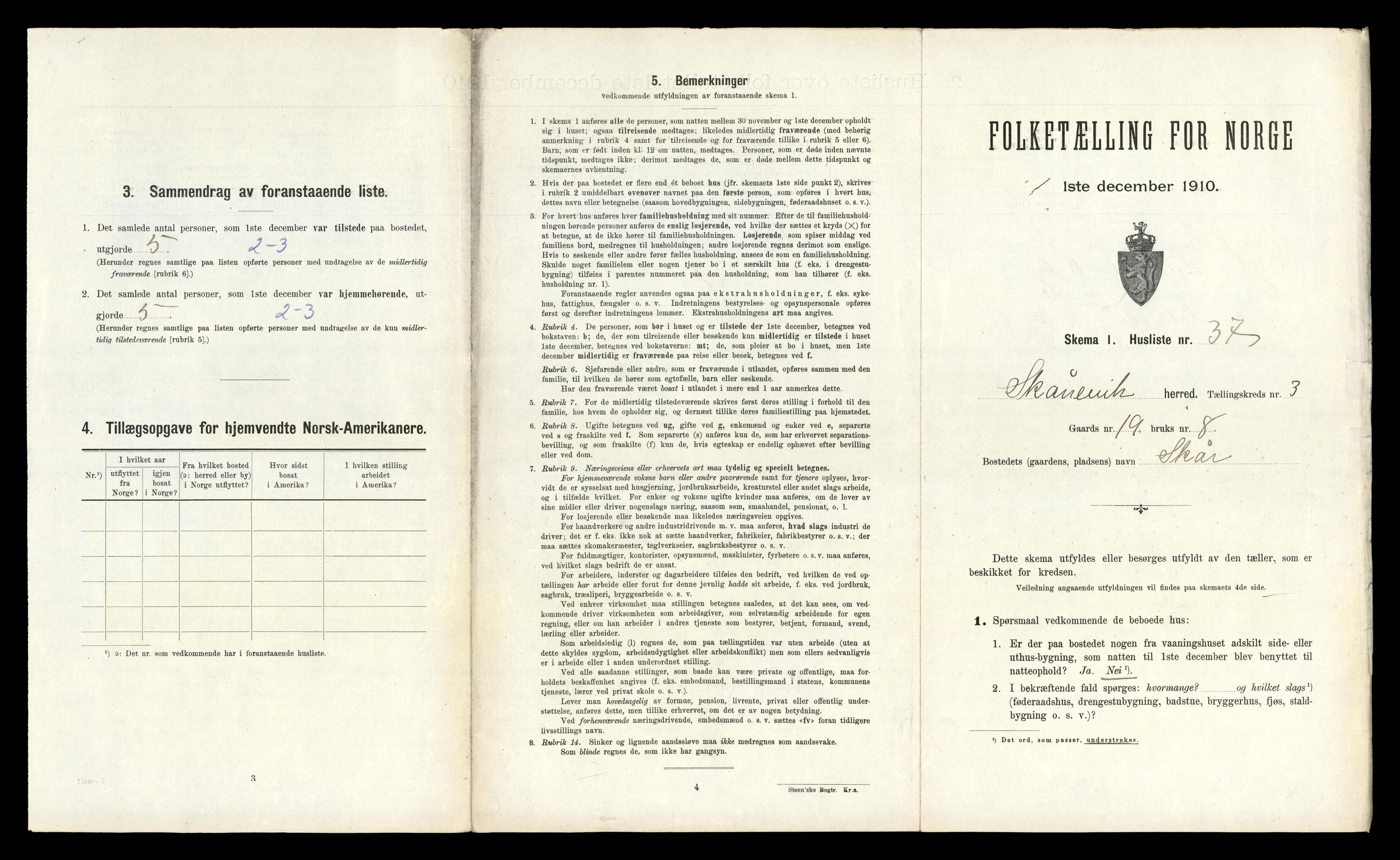 RA, 1910 census for Skånevik, 1910, p. 261