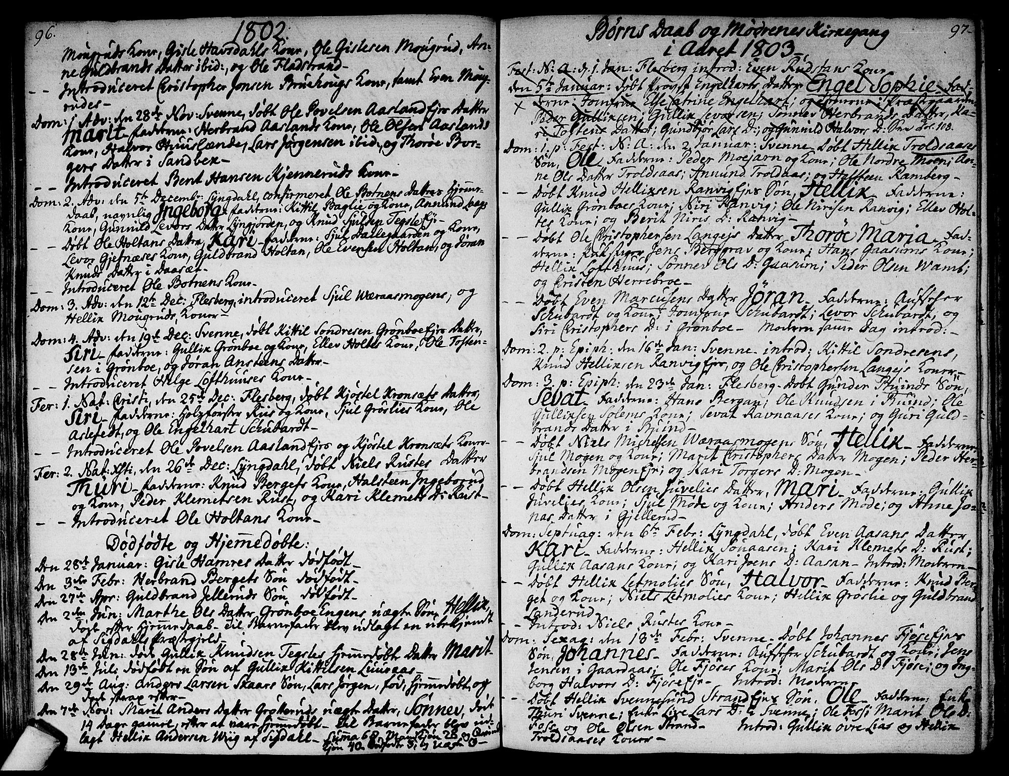 Flesberg kirkebøker, AV/SAKO-A-18/F/Fa/L0004: Parish register (official) no. I 4, 1788-1815, p. 96-97