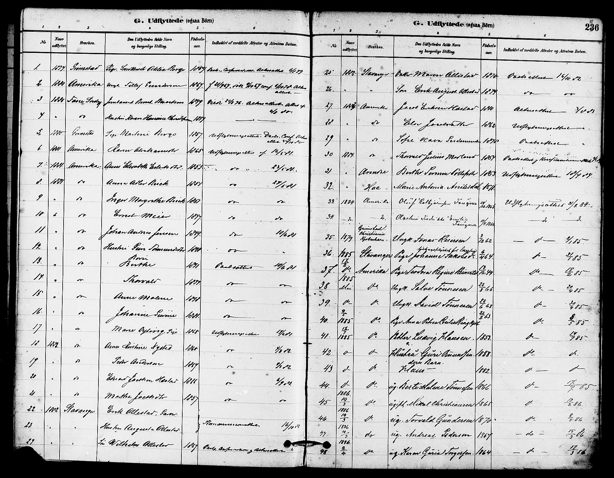 Eigersund sokneprestkontor, AV/SAST-A-101807/S08/L0015: Parish register (official) no. A 15, 1879-1892, p. 236