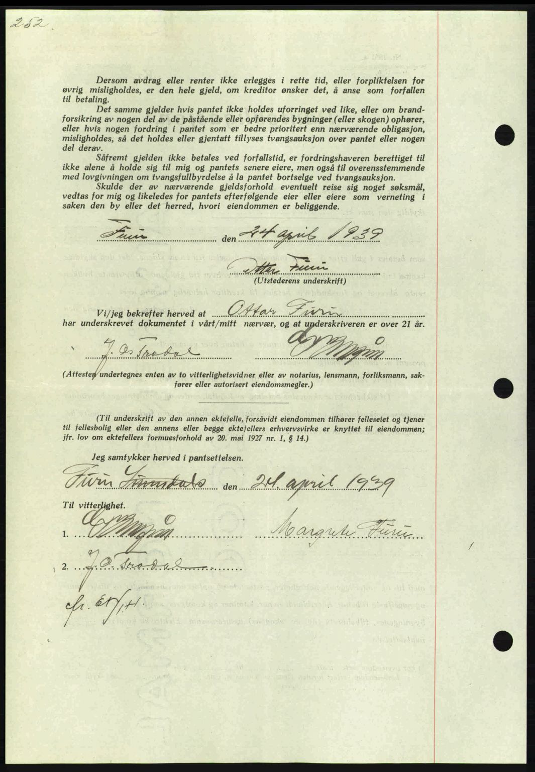 Nordmøre sorenskriveri, AV/SAT-A-4132/1/2/2Ca: Mortgage book no. B85, 1939-1939, Diary no: : 1156/1939