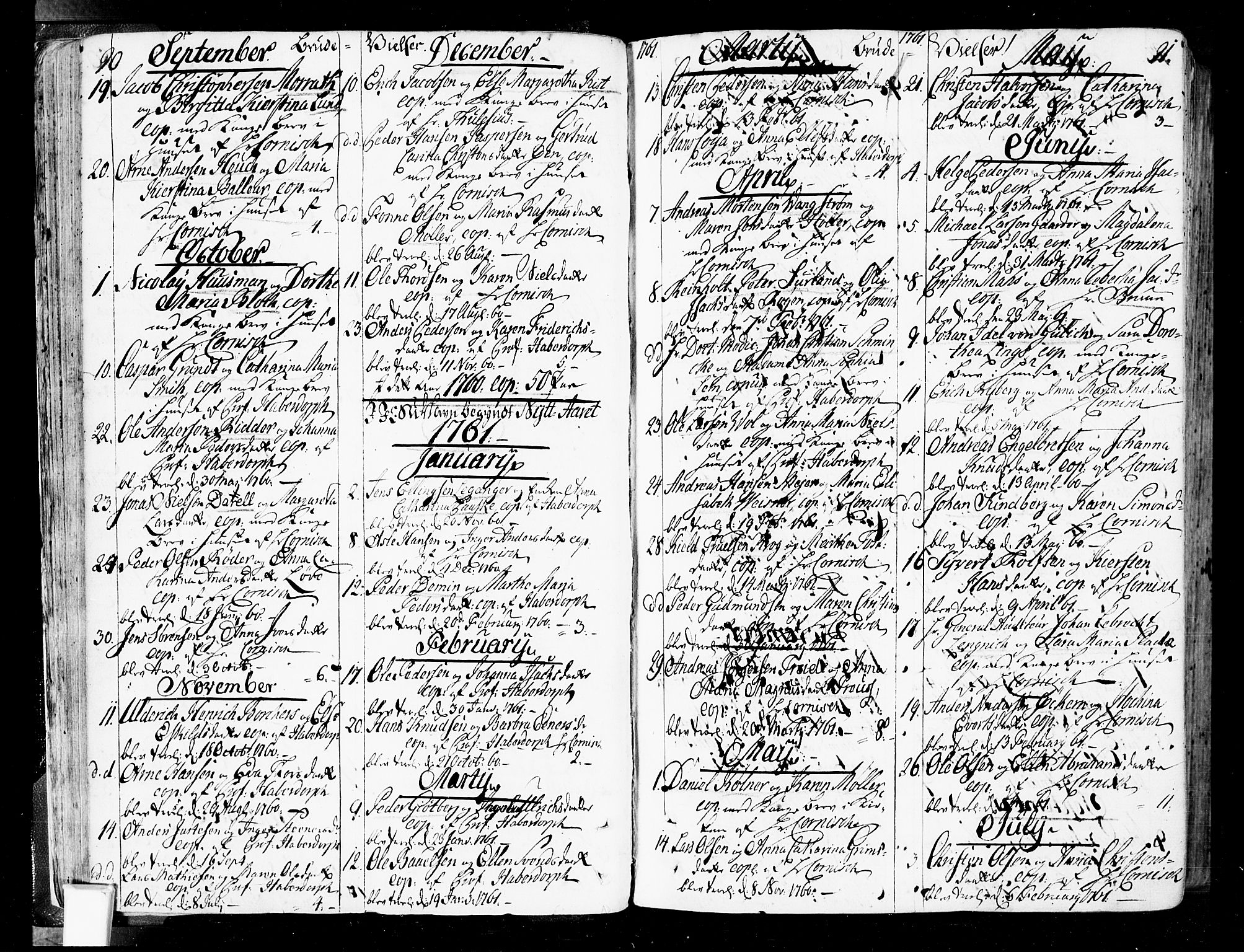 Oslo domkirke Kirkebøker, SAO/A-10752/F/Fa/L0004: Parish register (official) no. 4, 1743-1786, p. 90-91