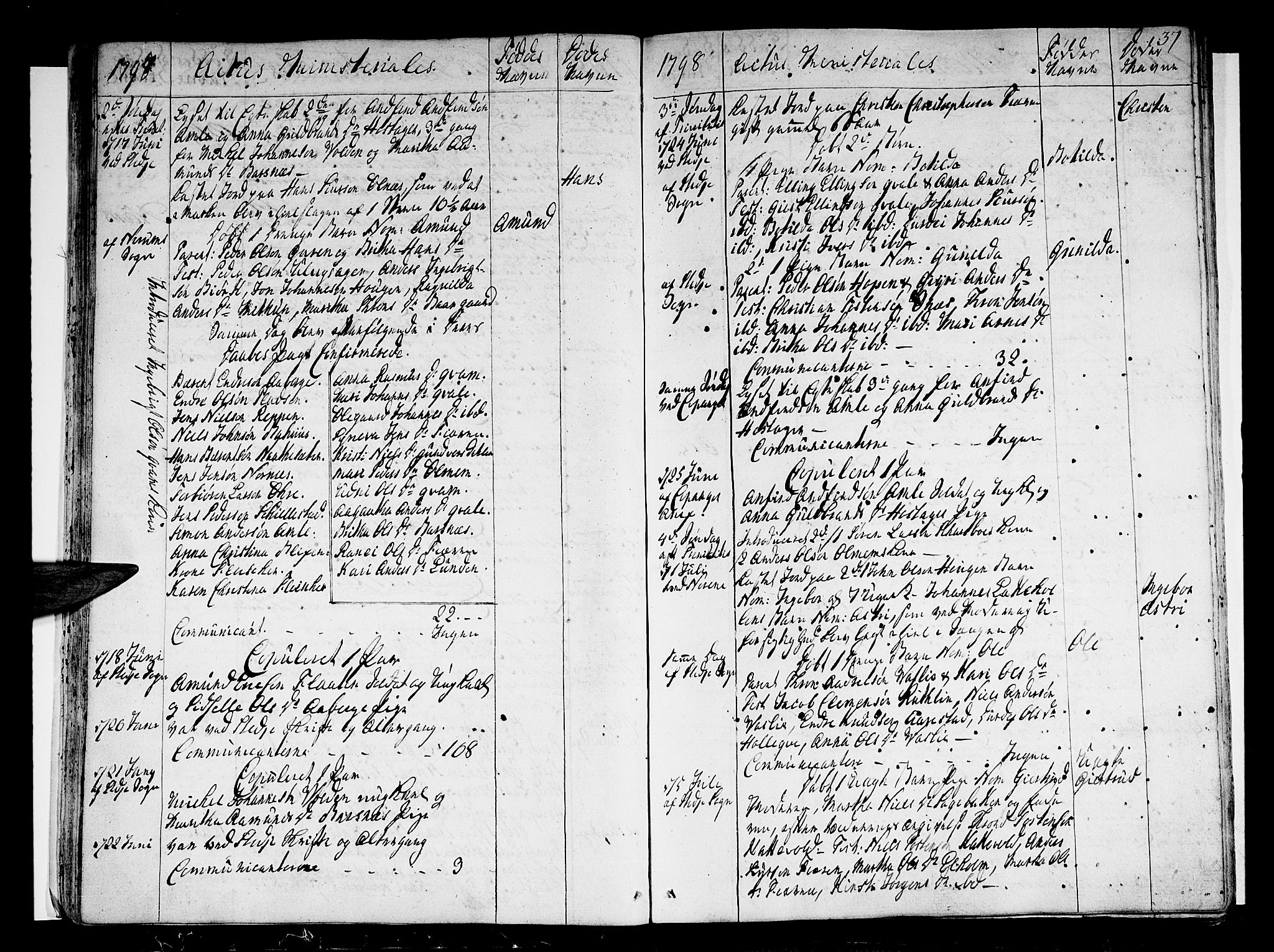 Sogndal sokneprestembete, SAB/A-81301/H/Haa/Haaa/L0008: Parish register (official) no. A 8, 1795-1809, p. 37